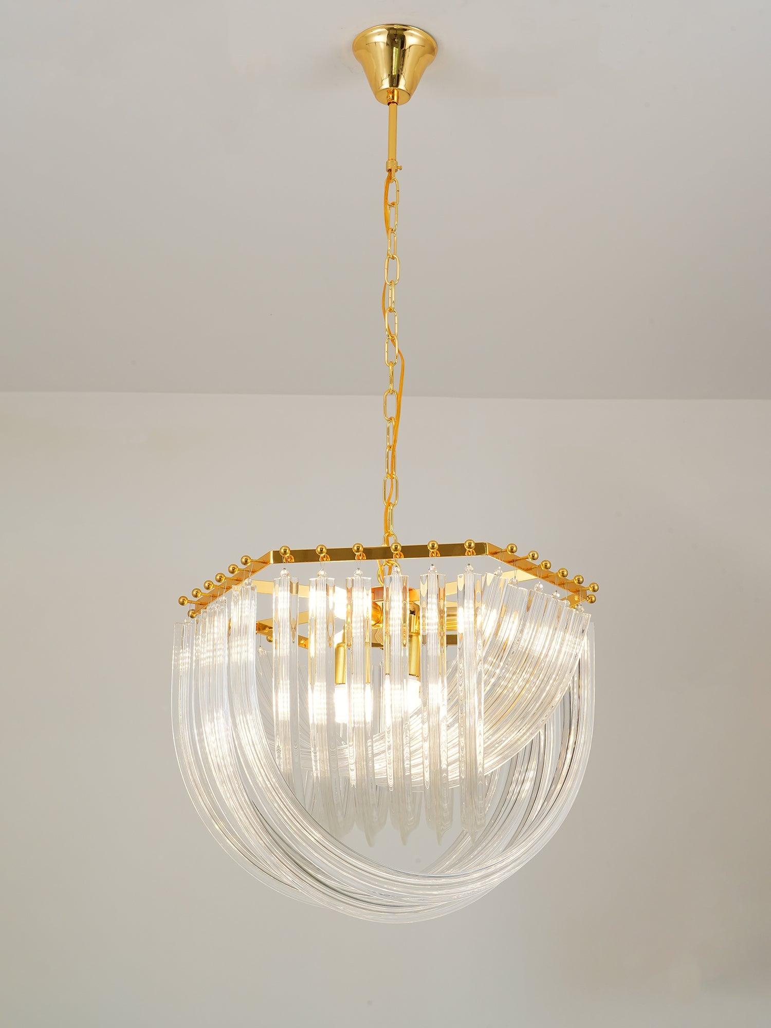 Sylnen Chandelier Clear Curved Tiered