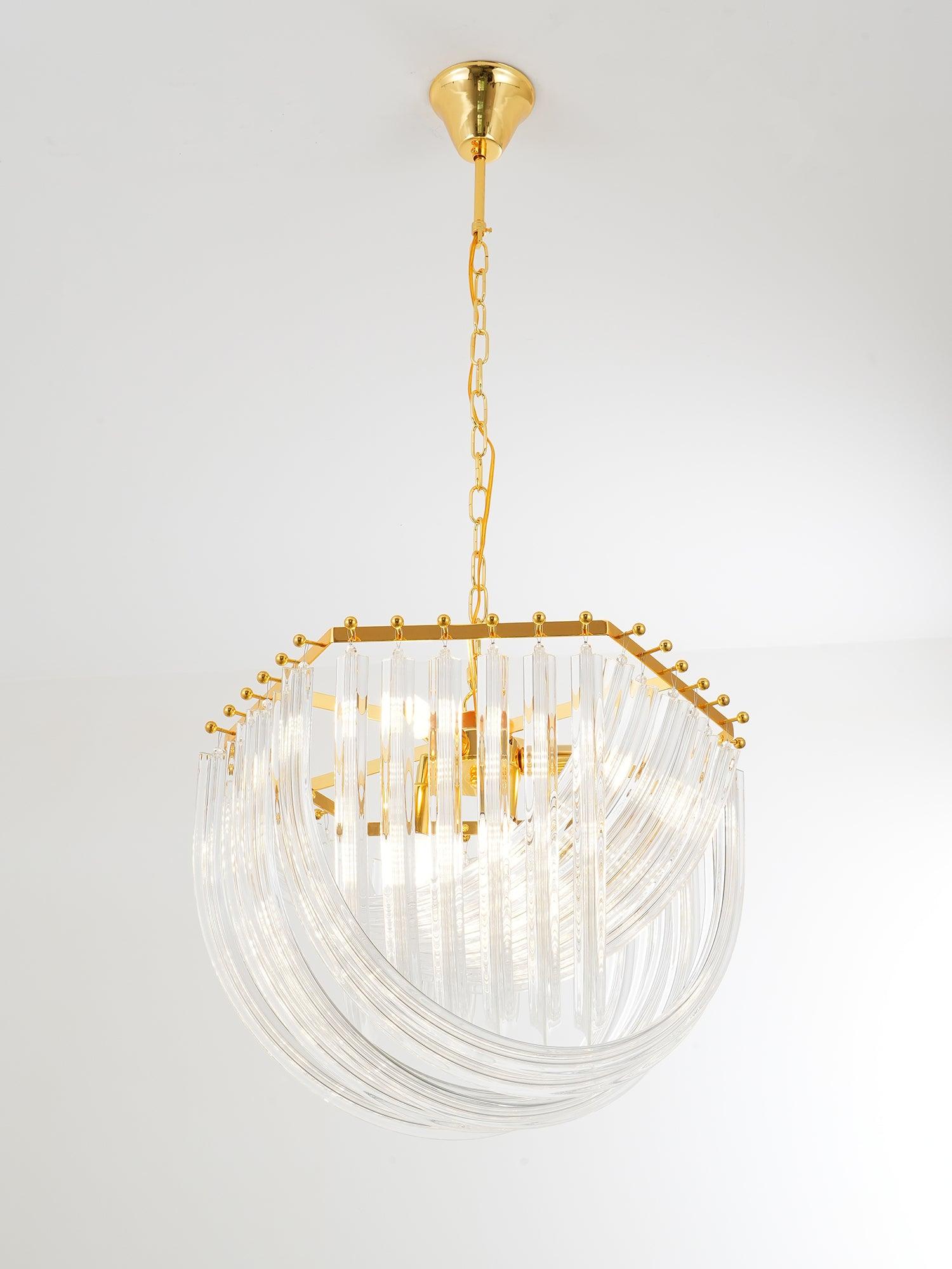 Sylnen Chandelier Clear Curved Tiered