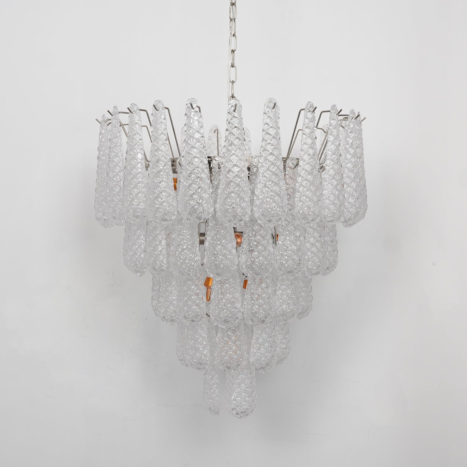 Lioralella Chandelier Clear Droplets Murano Glass Waterfall Diamond