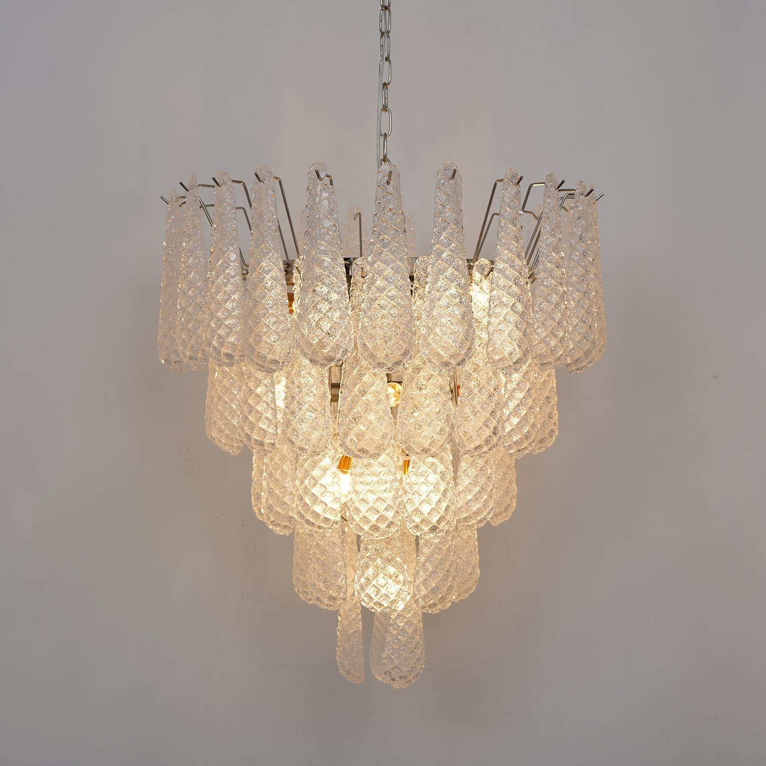 Lioralella Chandelier Clear Droplets Murano Glass Waterfall Diamond