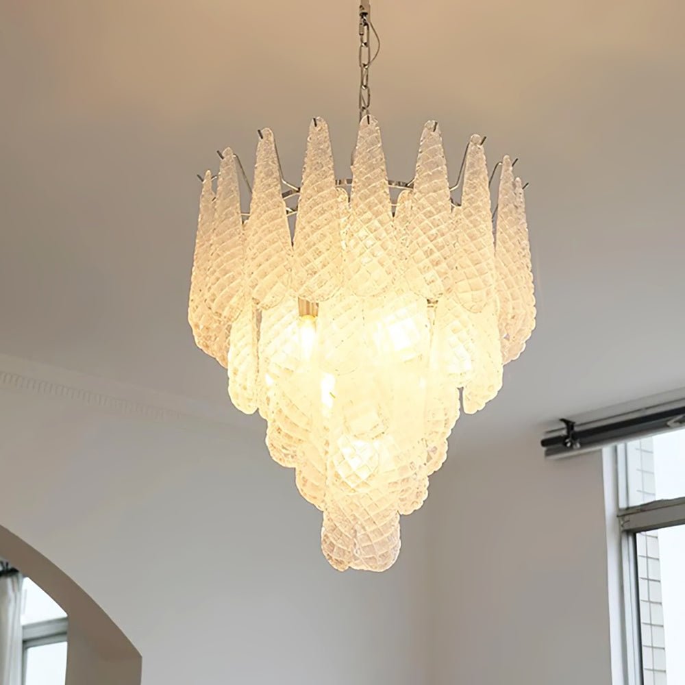 Lioralella Chandelier Clear Droplets Murano Glass Waterfall Diamond