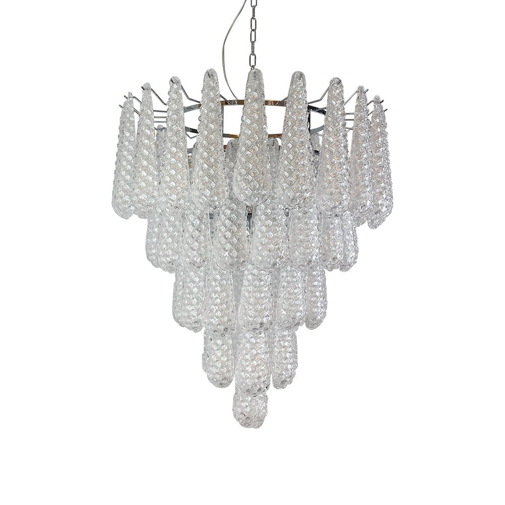Lioralella Chandelier Clear Droplets Murano Glass Waterfall Diamond