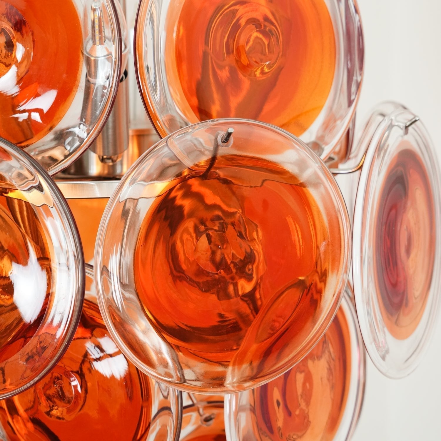 Eiroora Chandelier Murano Orange Glass