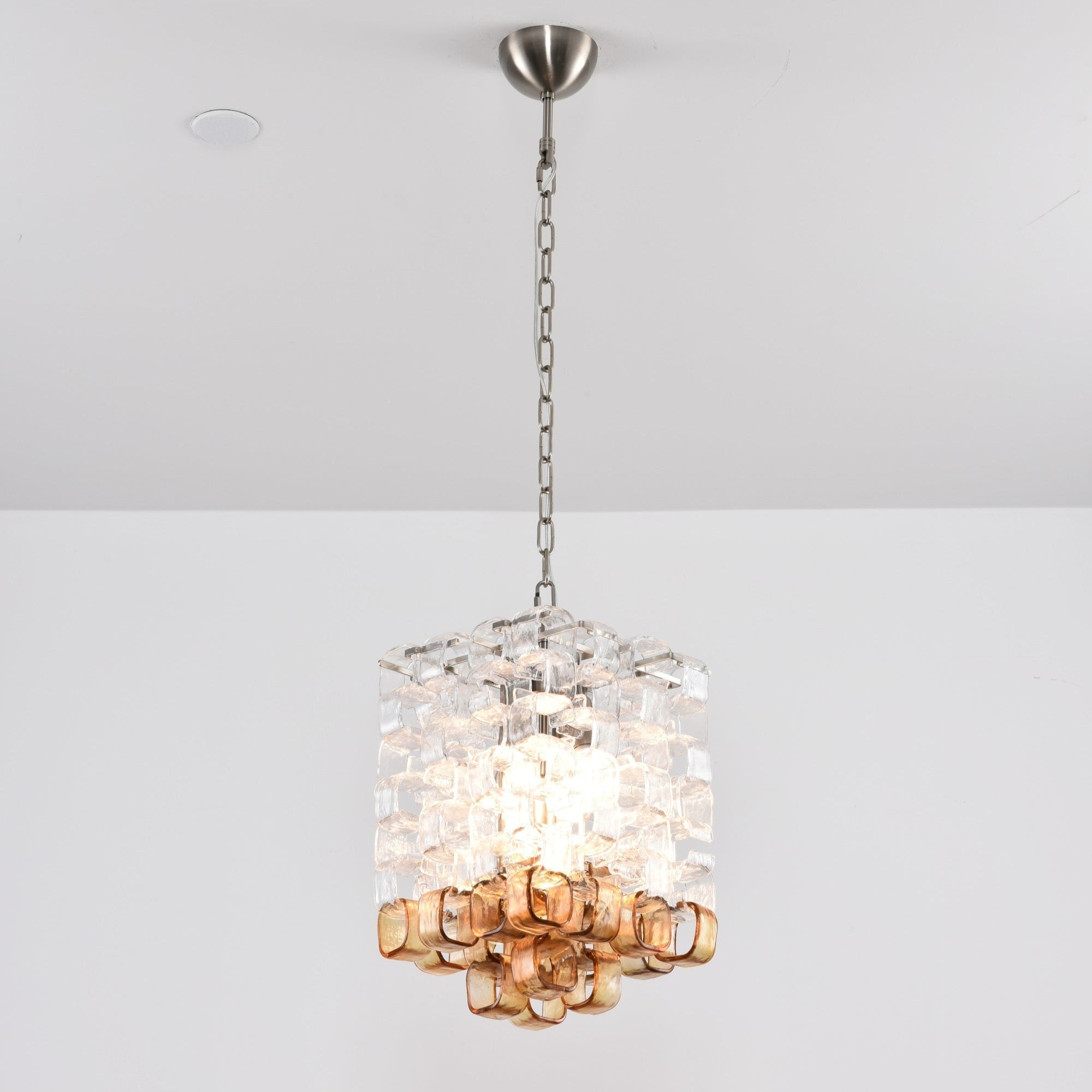 Orielis Chandelier Murano Glass Interlocking Geometric
