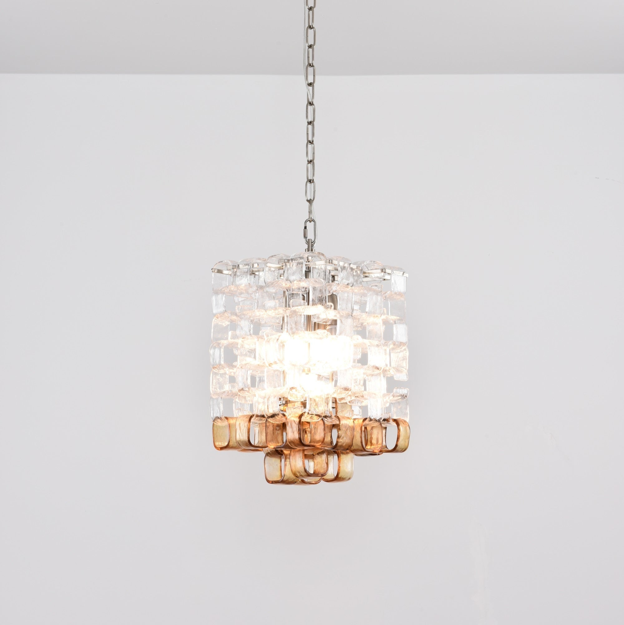 Orielis Chandelier Murano Glass Interlocking Geometric
