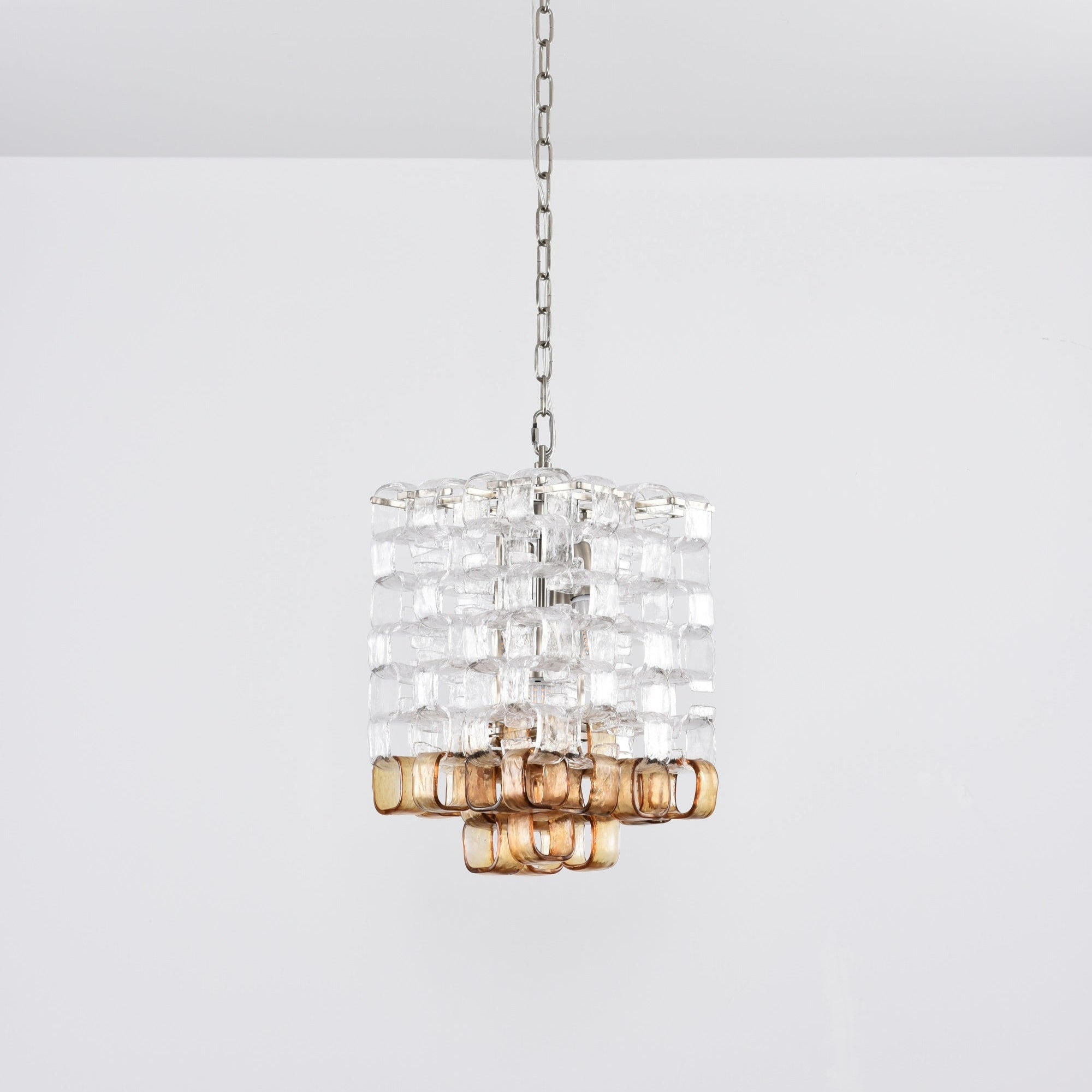 Orielis Chandelier Murano Glass Interlocking Geometric