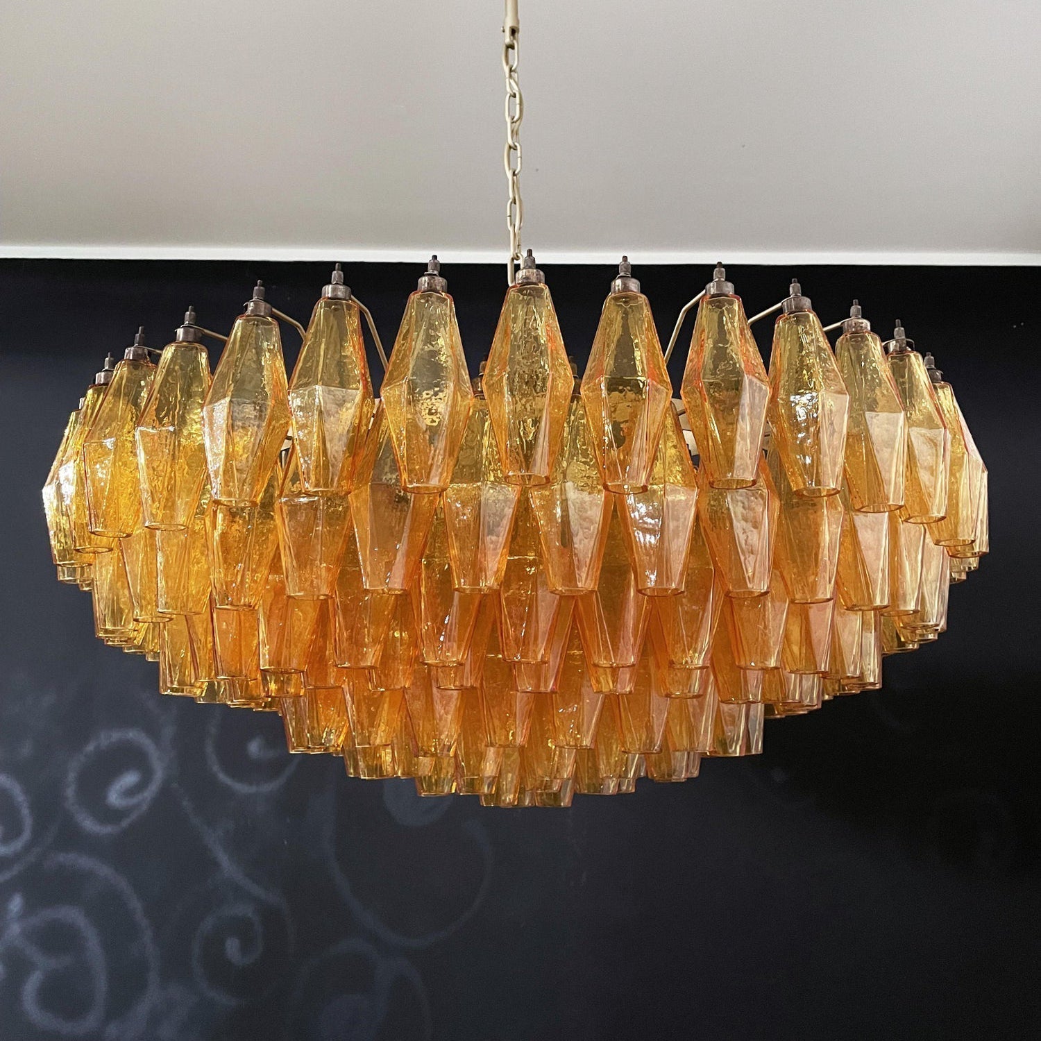 Elaaira Chandelier Amber Layered Oval