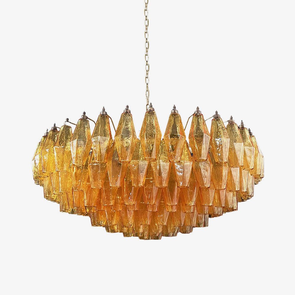 Elaaira Chandelier Amber Layered Oval