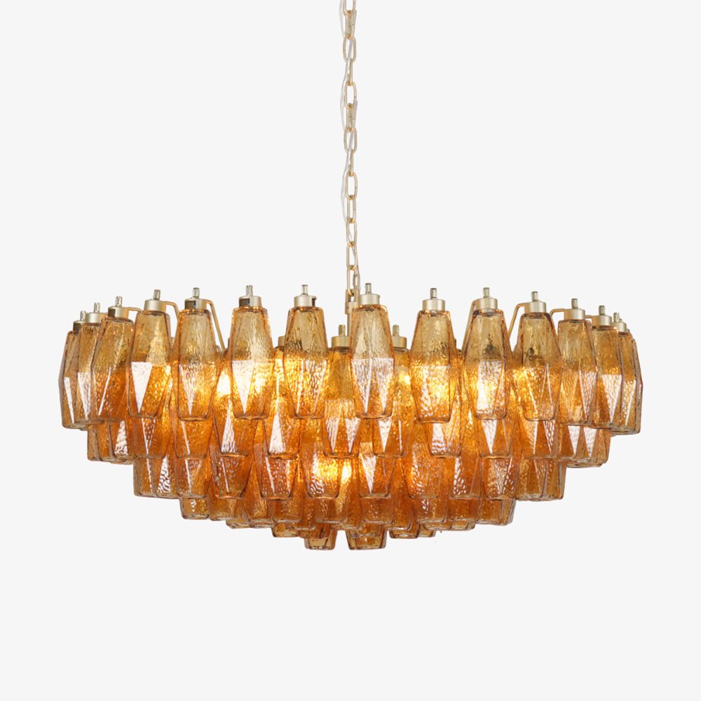 Elaaira Chandelier Amber Layered Oval