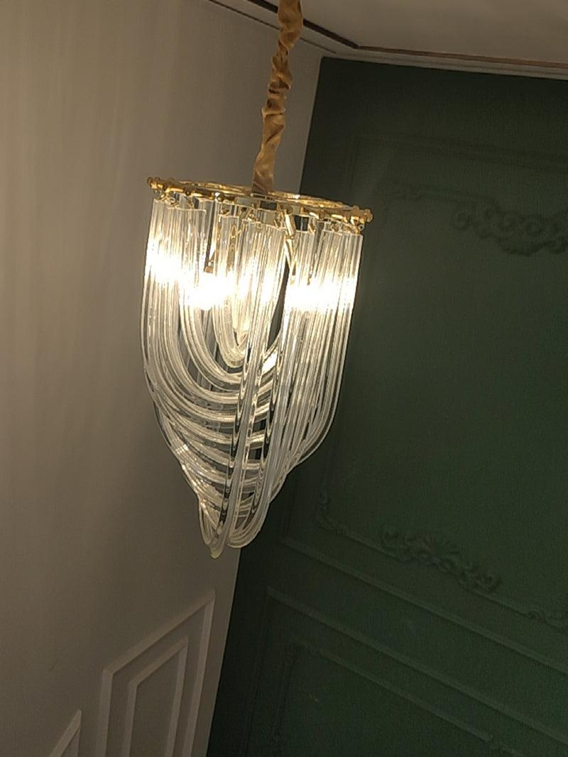 Sylnen Chandelier Clear Curved Tiered