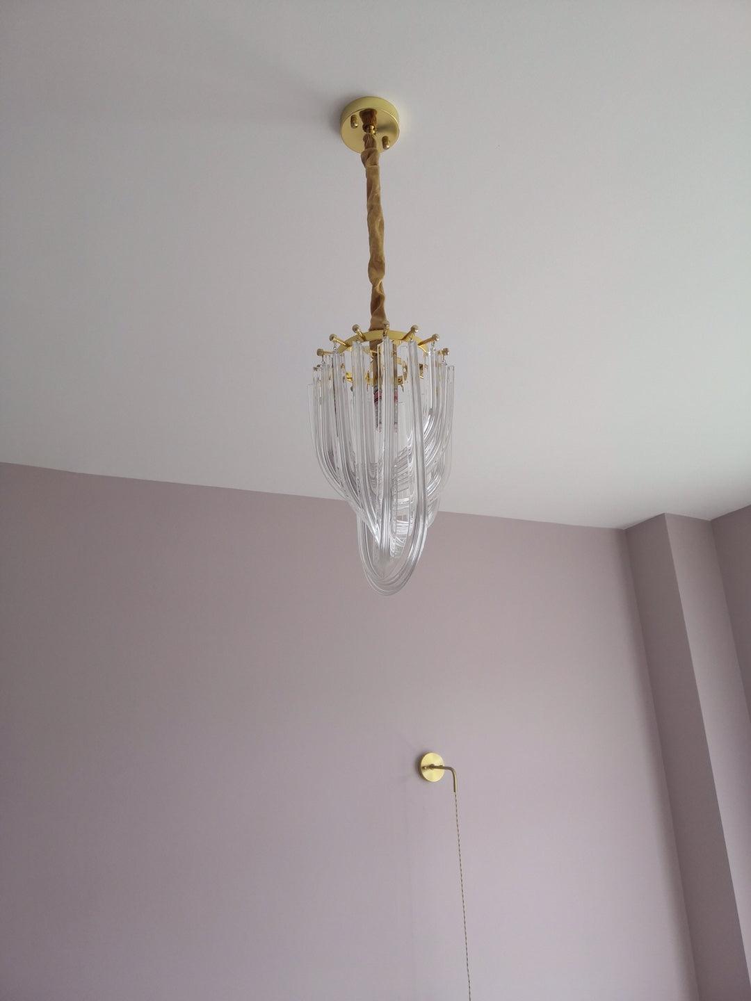 Sylnen Chandelier Clear Curved Tiered