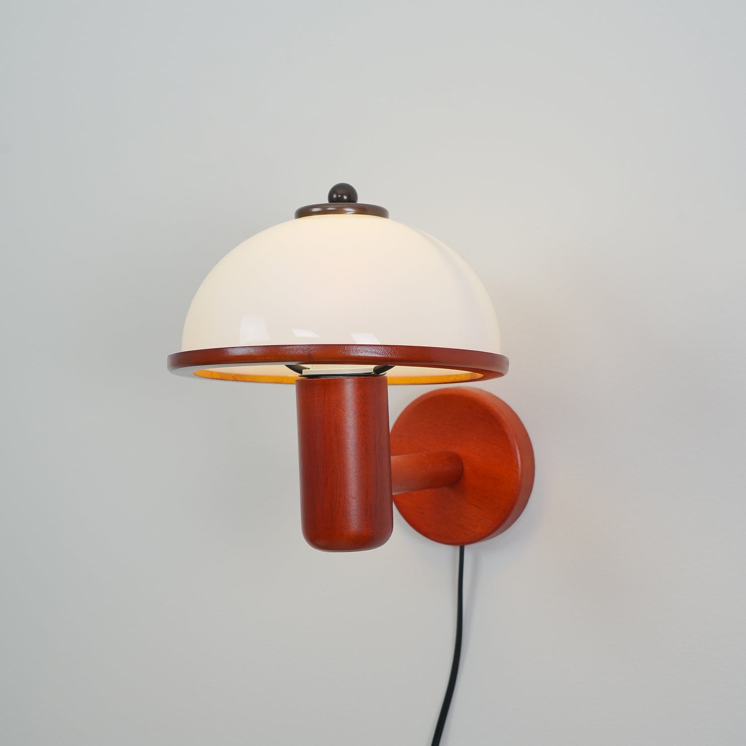 Rinerise Wall Lamp Mushroom Wood Oak