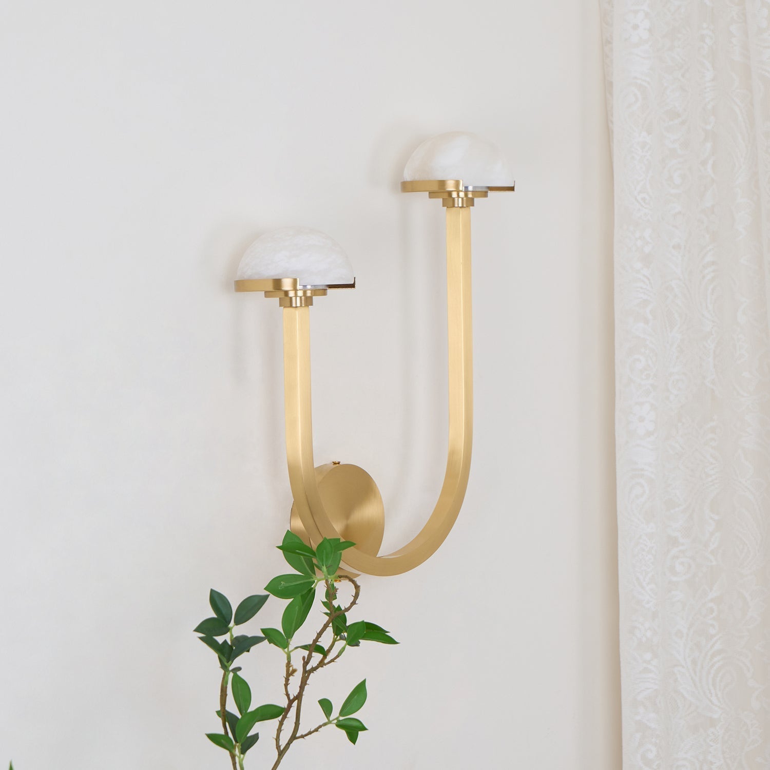 Vitalira Double Alabaster Wall Light - Neutral Decor