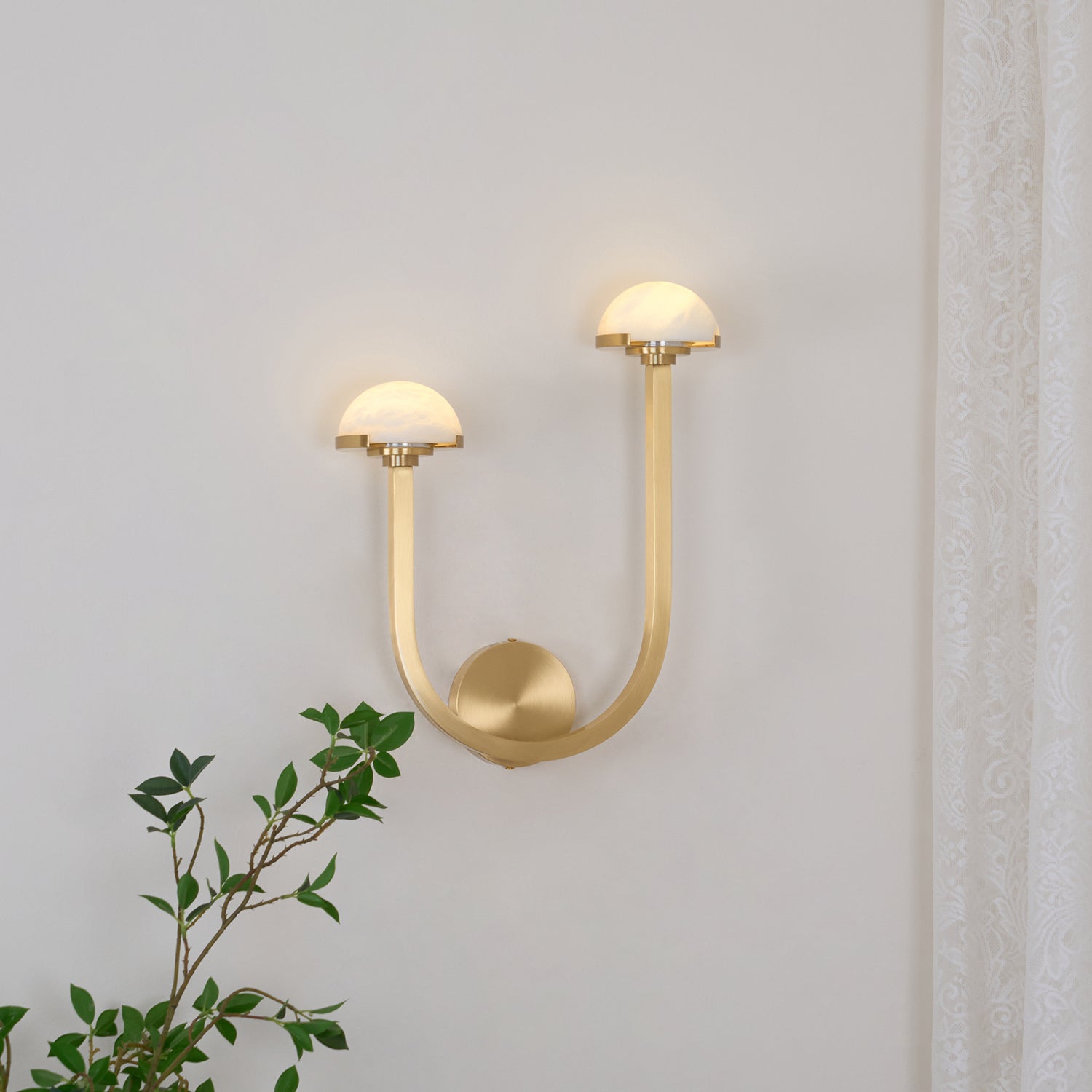 Vitalira Double Alabaster Wall Light - Neutral Decor