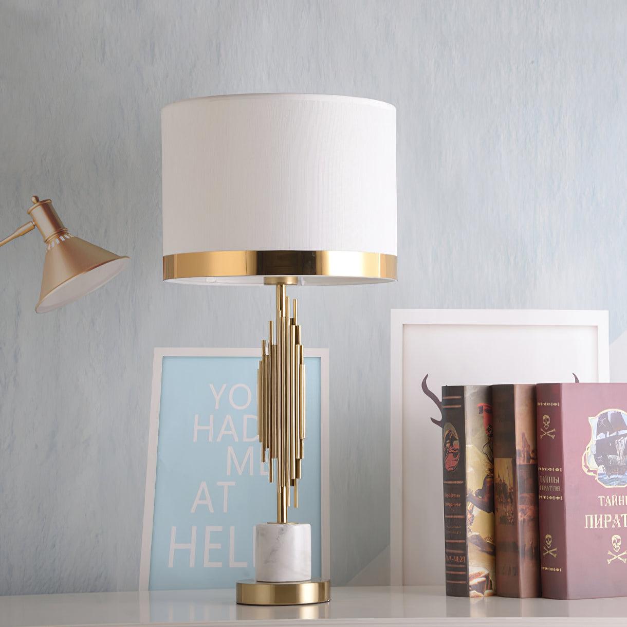 Opus Marble Art Deco Table Lamp