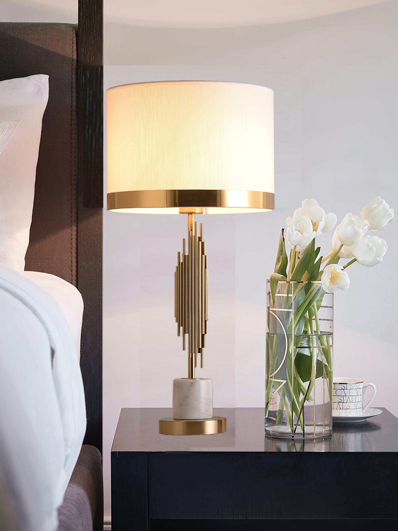 Opus Marble Art Deco Table Lamp