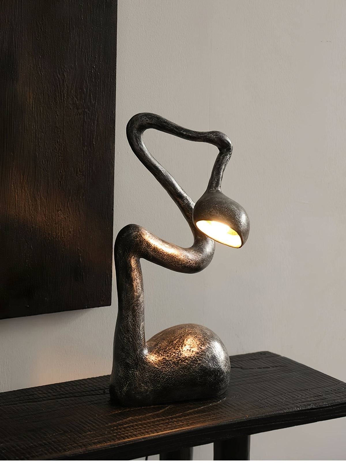 Twist Black Sculptural Table Lamp