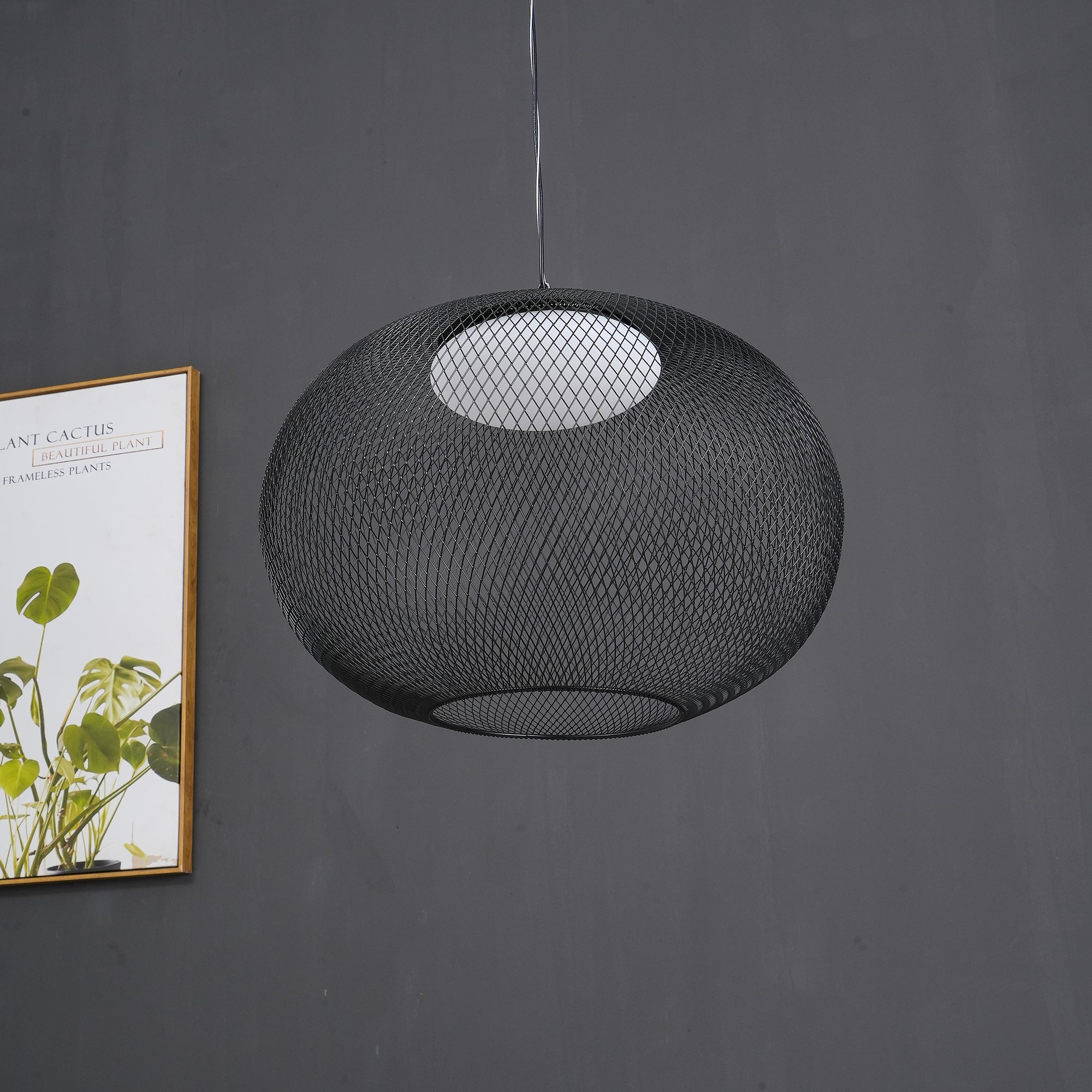 Orelenira Pendant Lamp Metallic Mesh Black