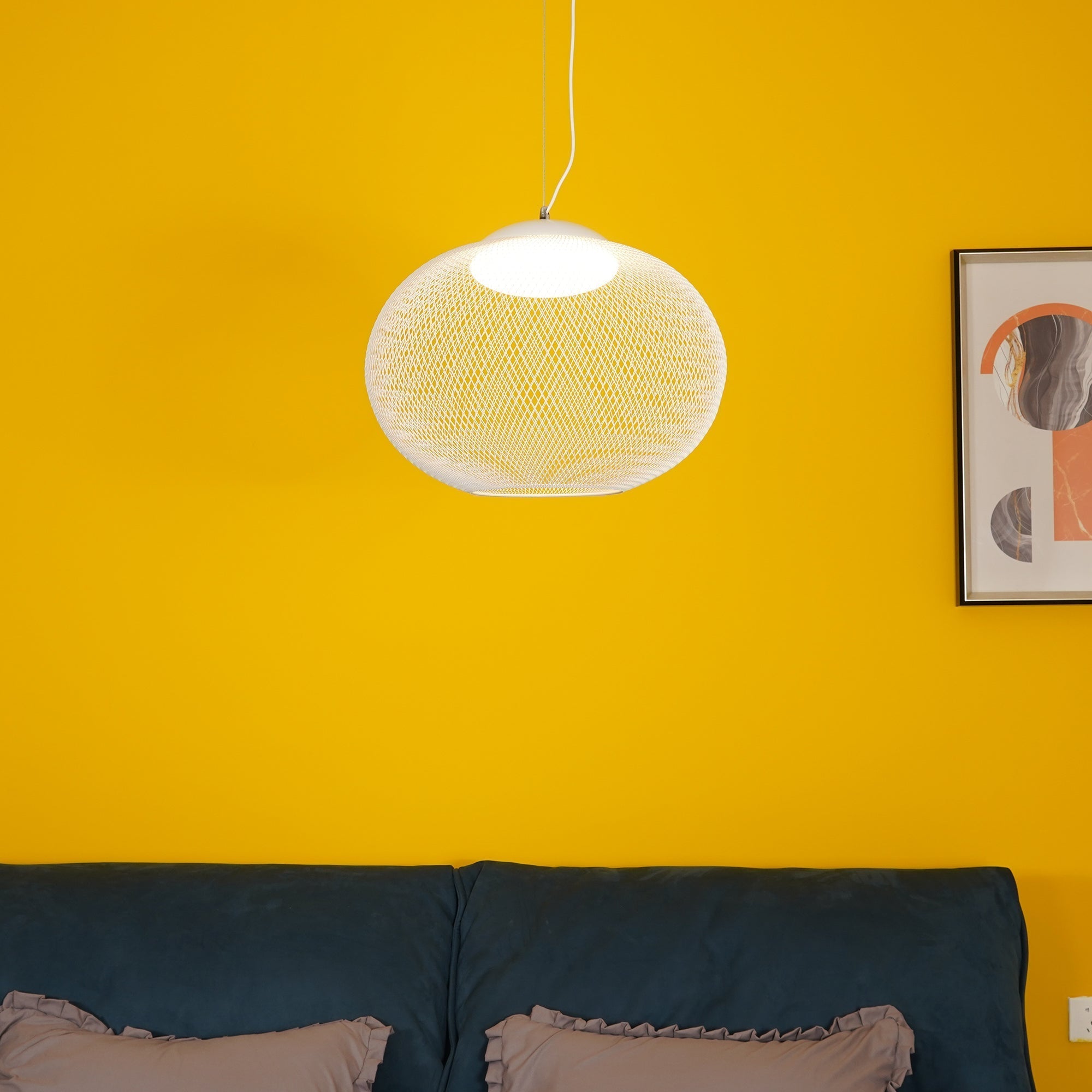 Orelenira Pendant Lamp Metallic Mesh Black