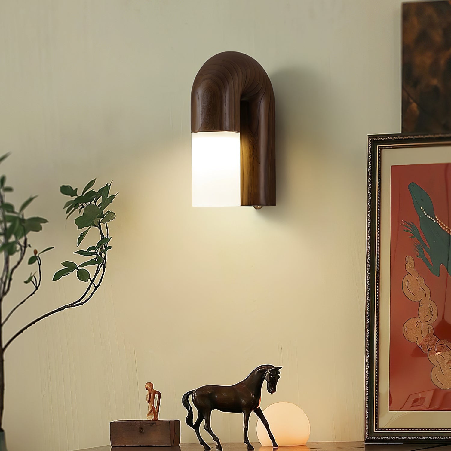 King Modern Minimalist Wood Wall Lamp