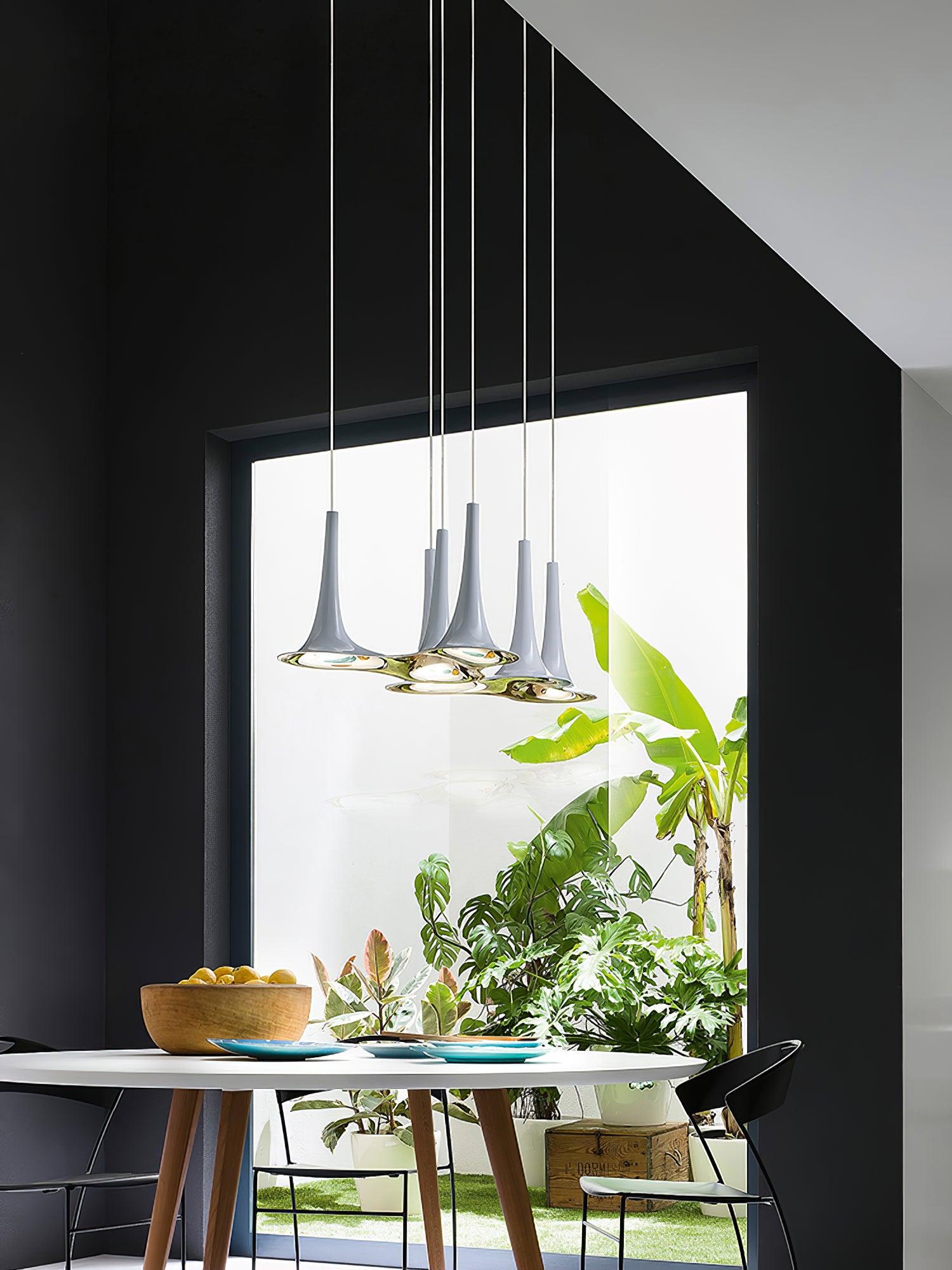 Rominex Pendant Lamp Acrylic Trumpet Shape Contemporary