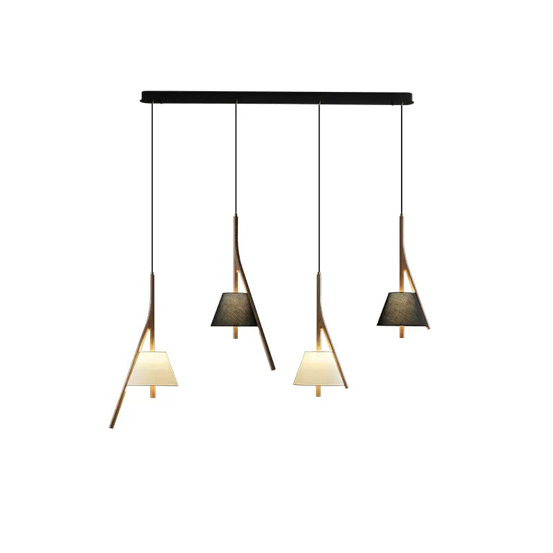 Zovenarae Triangular Wood Pendant Light