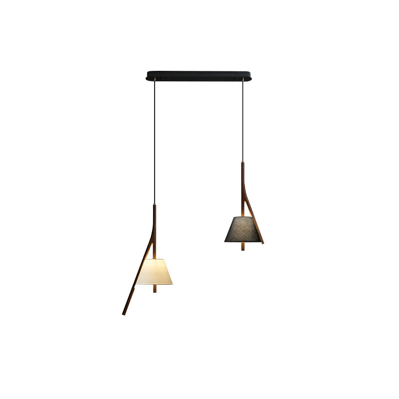 Zovenarae Triangular Wood Pendant Light
