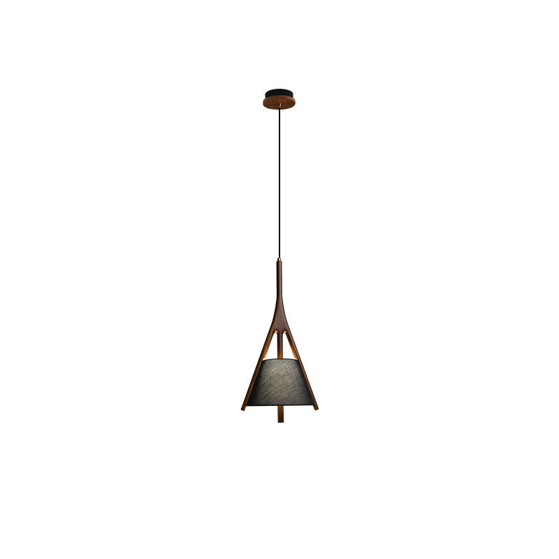 Zovenarae Triangular Wood Pendant Light