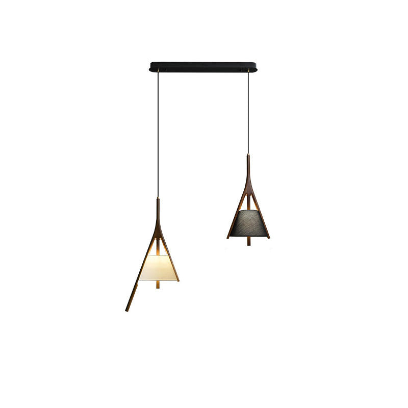 Zovenarae Triangular Wood Pendant Light