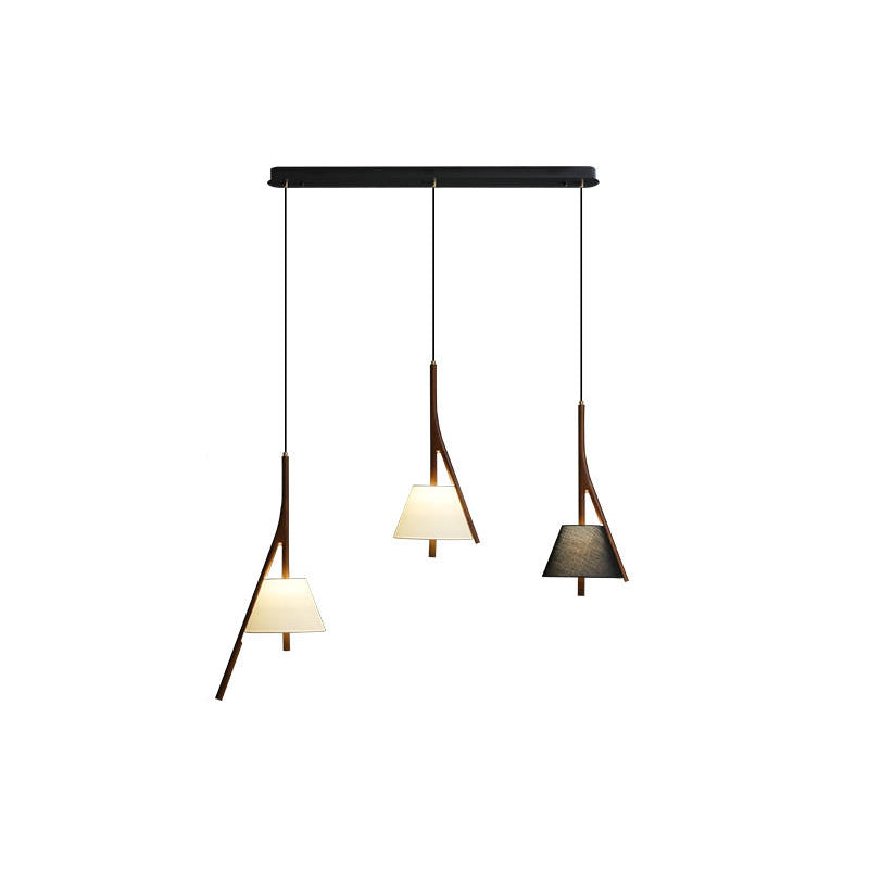 Zovenarae Triangular Wood Pendant Light