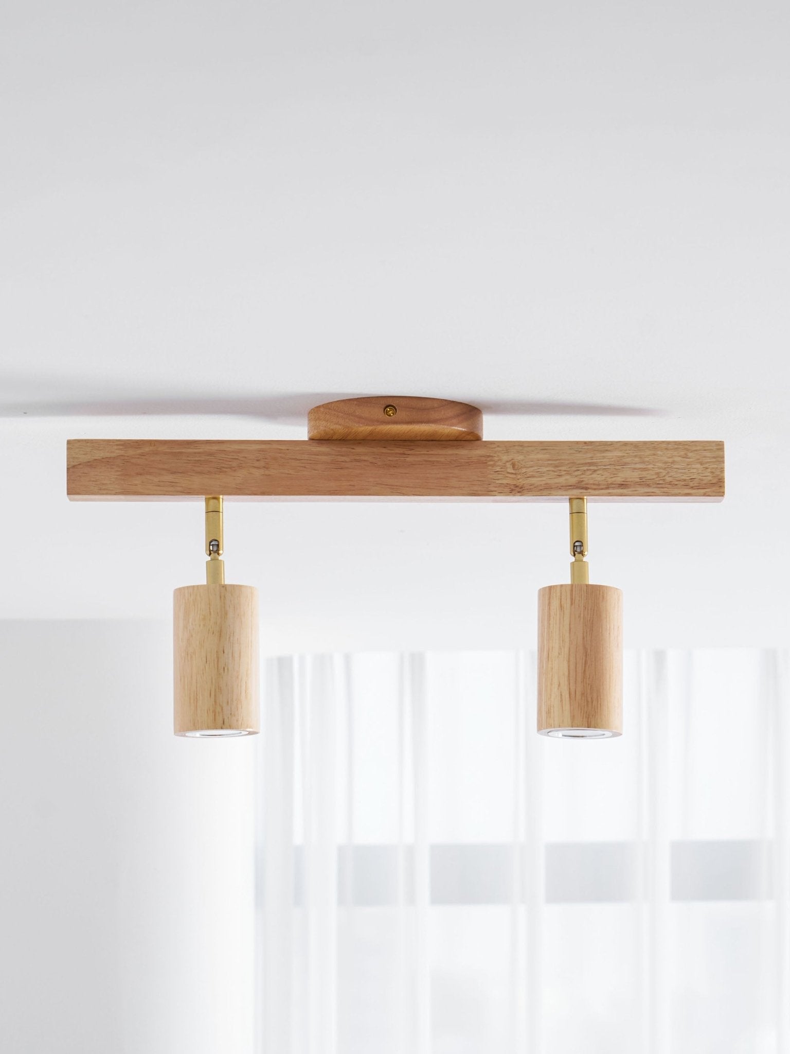 Valestone Wood Beam Spotlight Flush Mount Ceiling Light