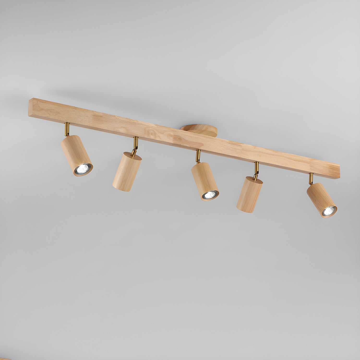 Valestone Wood Beam Spotlight Flush Mount Ceiling Light
