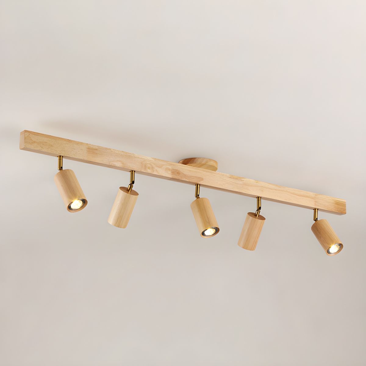 Valestone Wood Beam Spotlight Flush Mount Ceiling Light