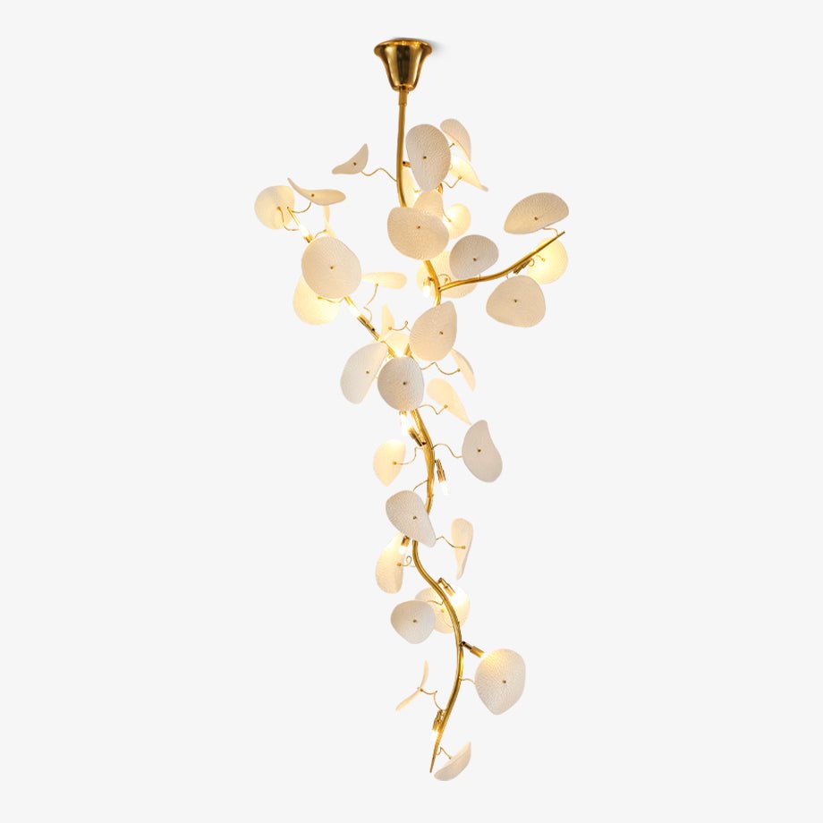 Orthair Branch Ceramic Brass Chandelier