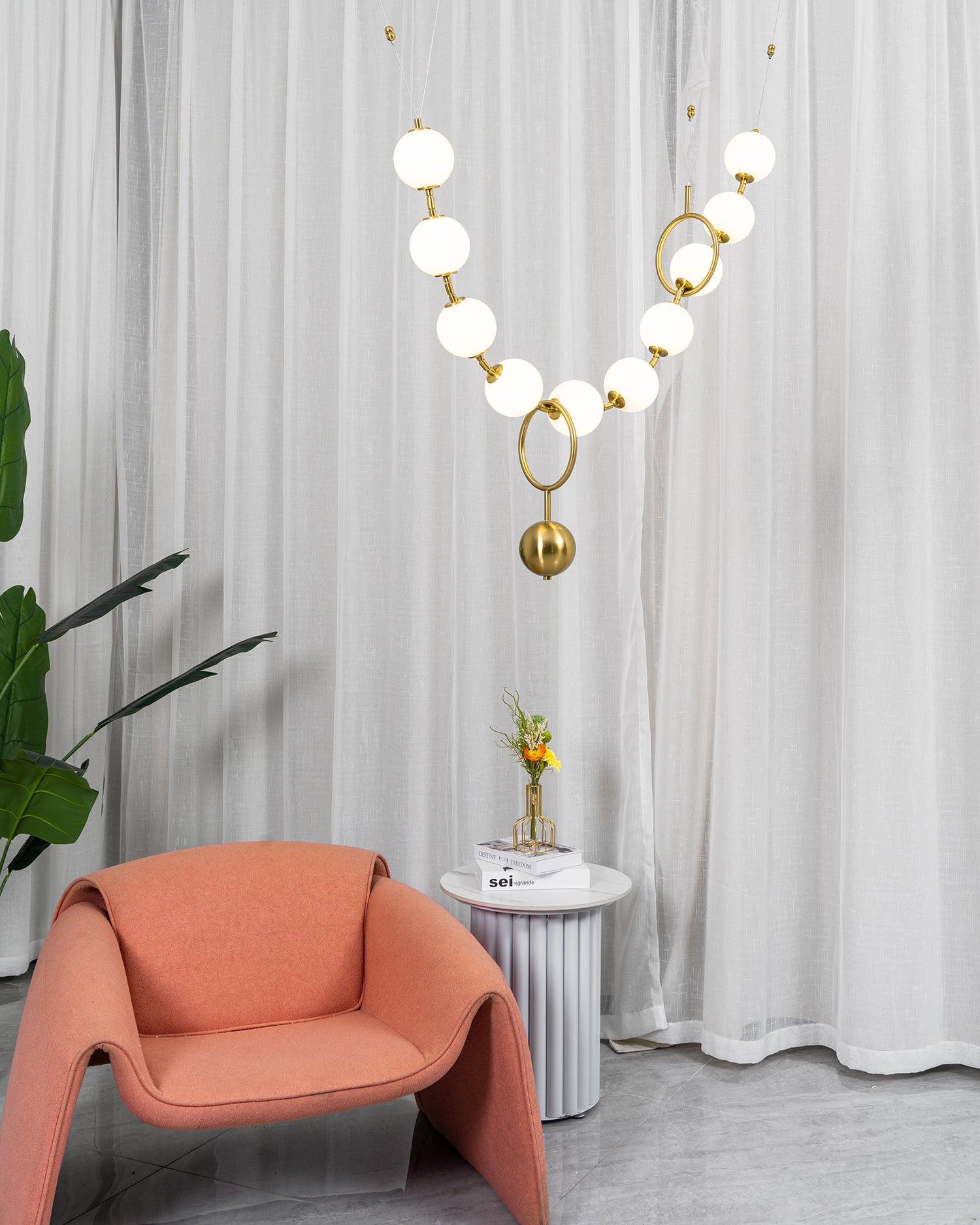 Lustra Pendant Lamp Necklace Glass - Neutral Decor