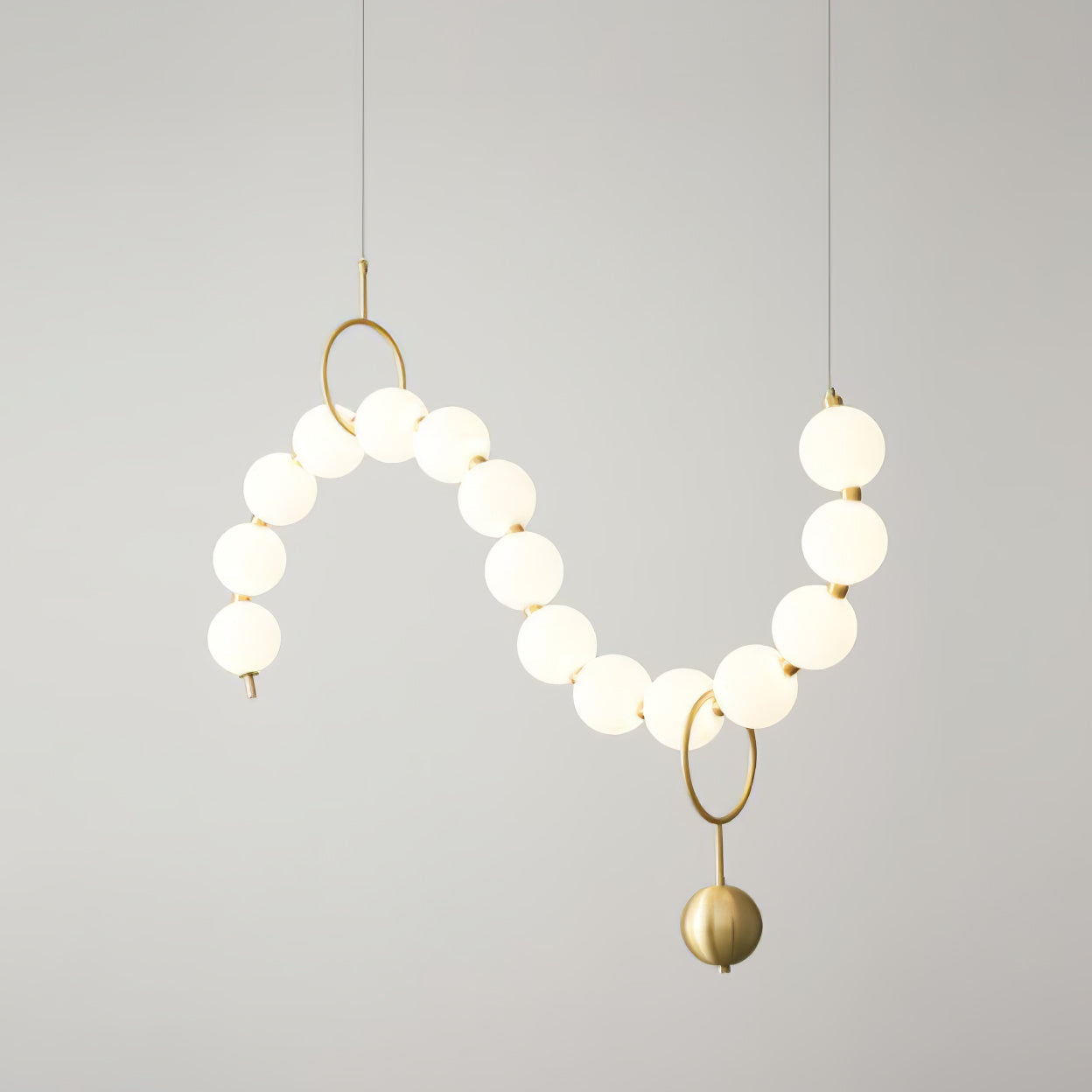 Lustra Pendant Lamp Necklace Glass - Neutral Decor