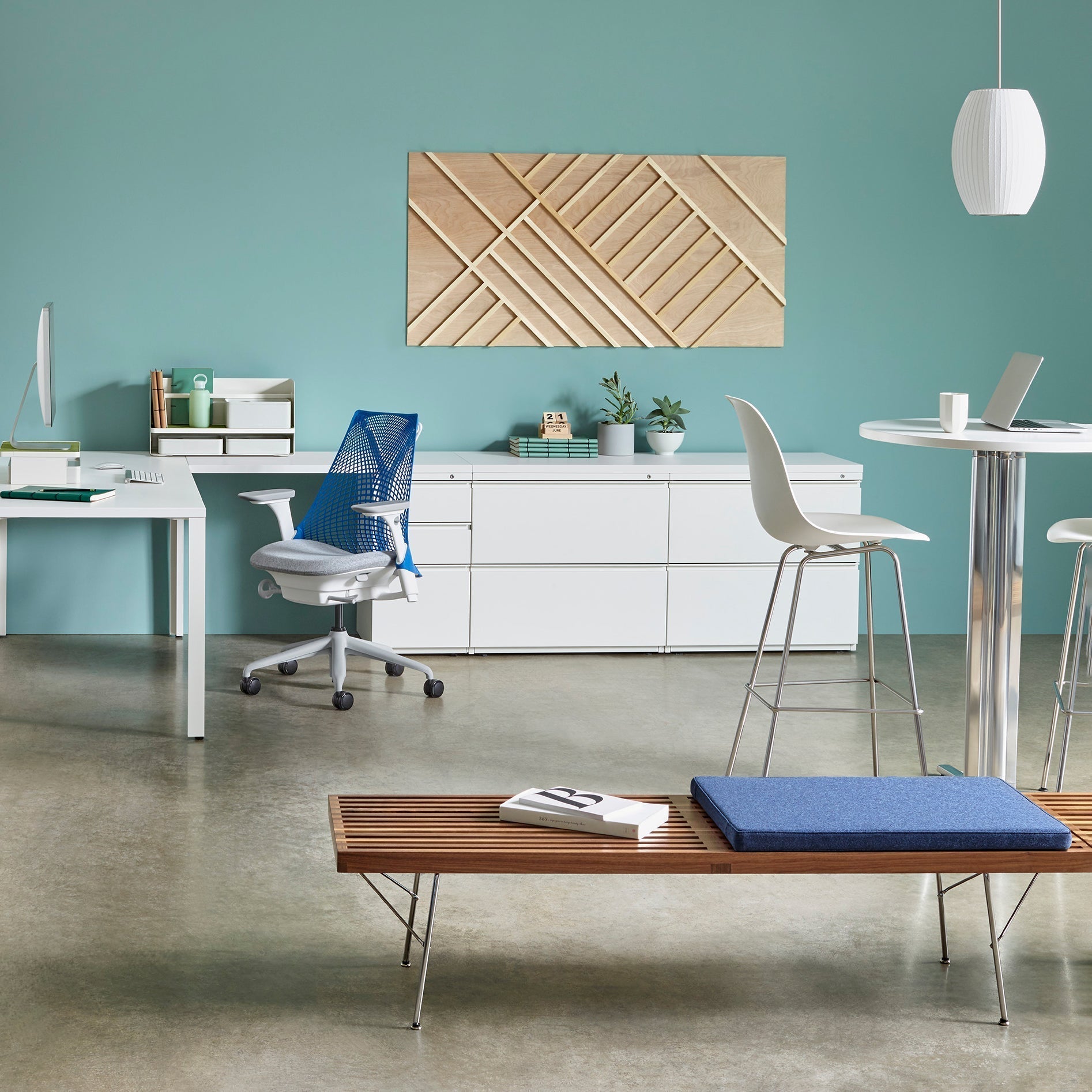 Bis Silk & Steel Pendant Lamp