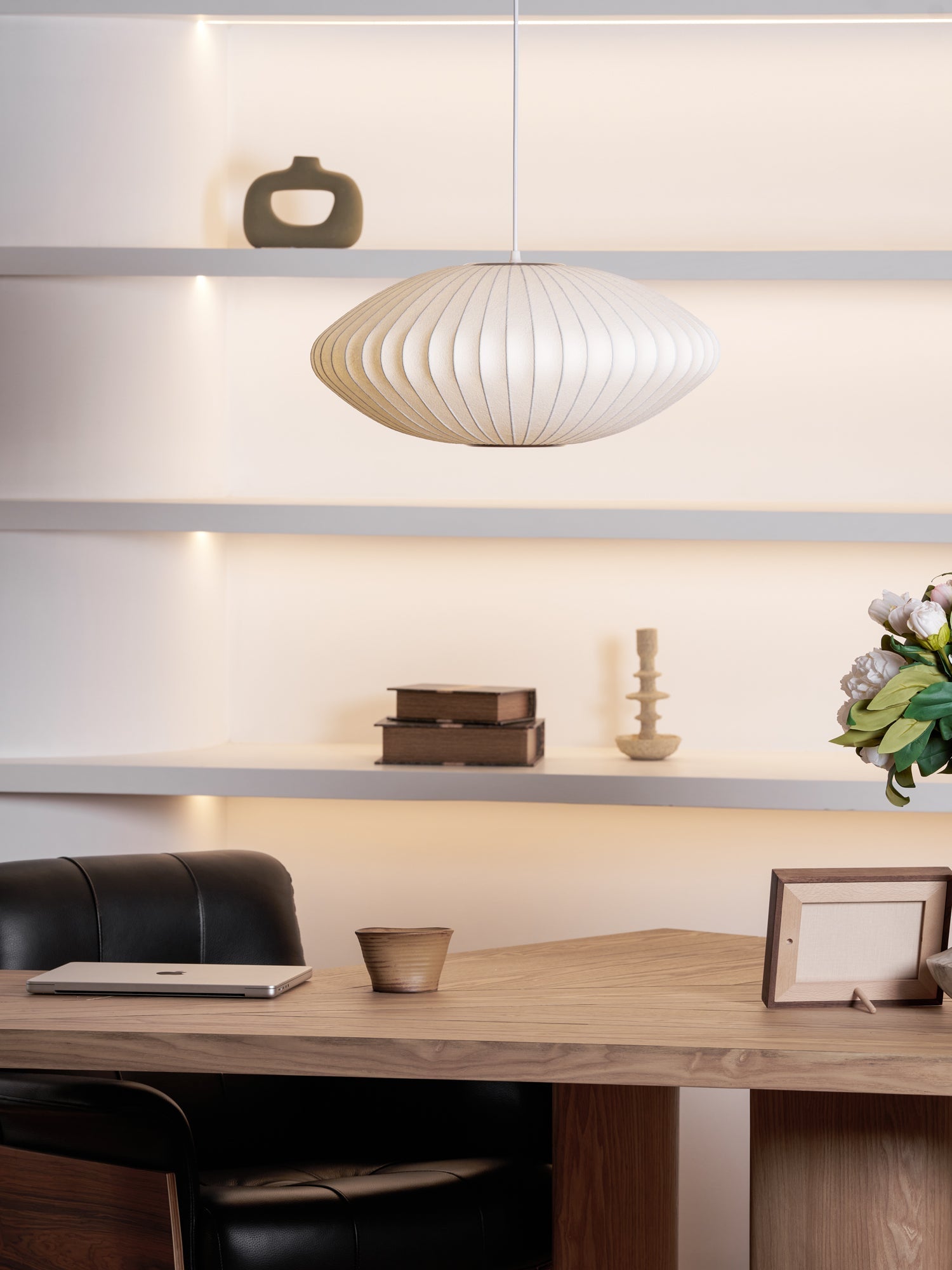 Nebula Bubble Mulberry Silk Pendant Lamp - Neutral Decor
