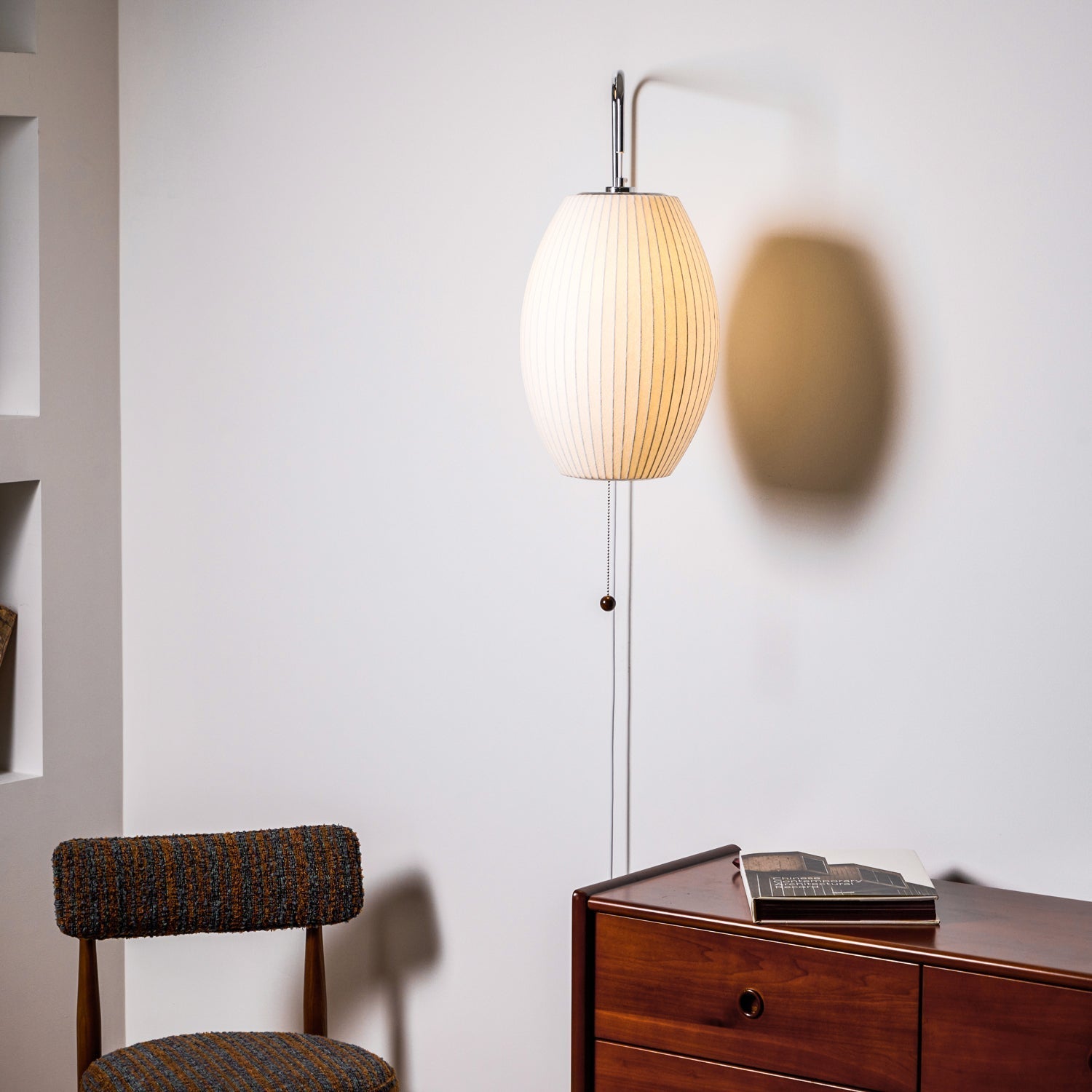 Lustra Wall Sconce Walnut Ball - Neutral Decor