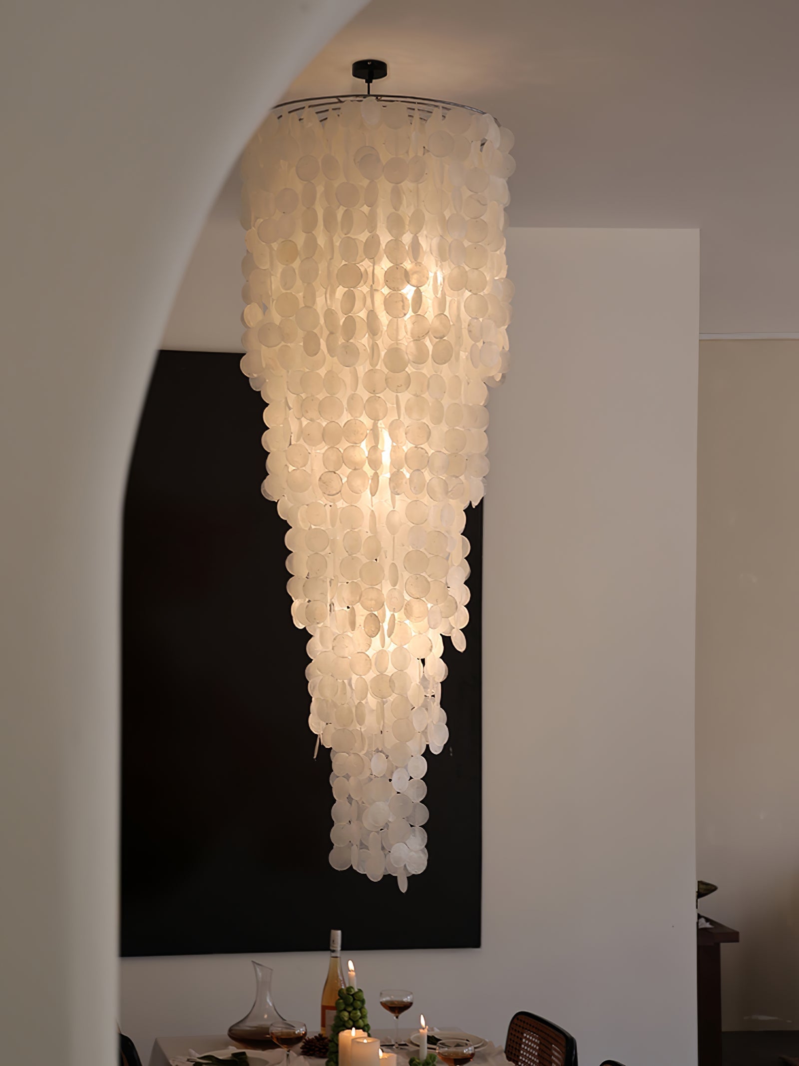 Eloryra Cascading Shell Chandelier