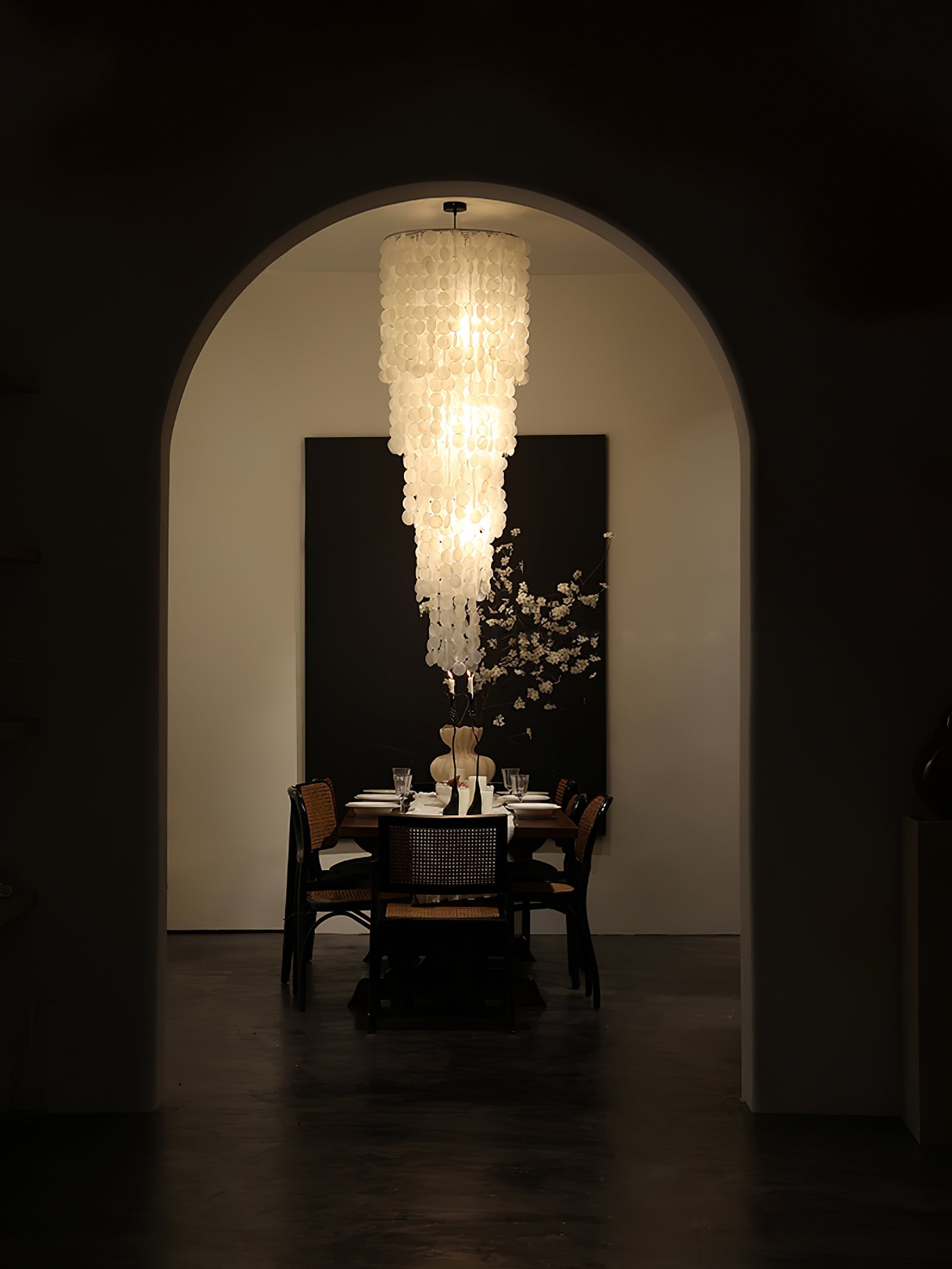 Eloryra Cascading Shell Chandelier