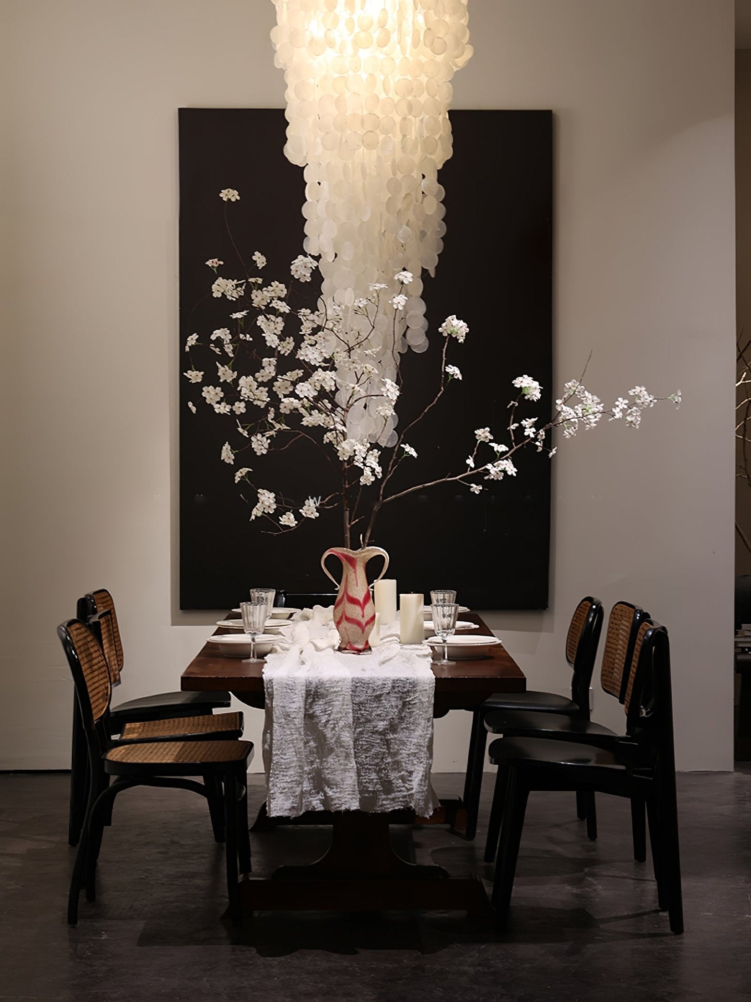 Eloryra Cascading Shell Chandelier