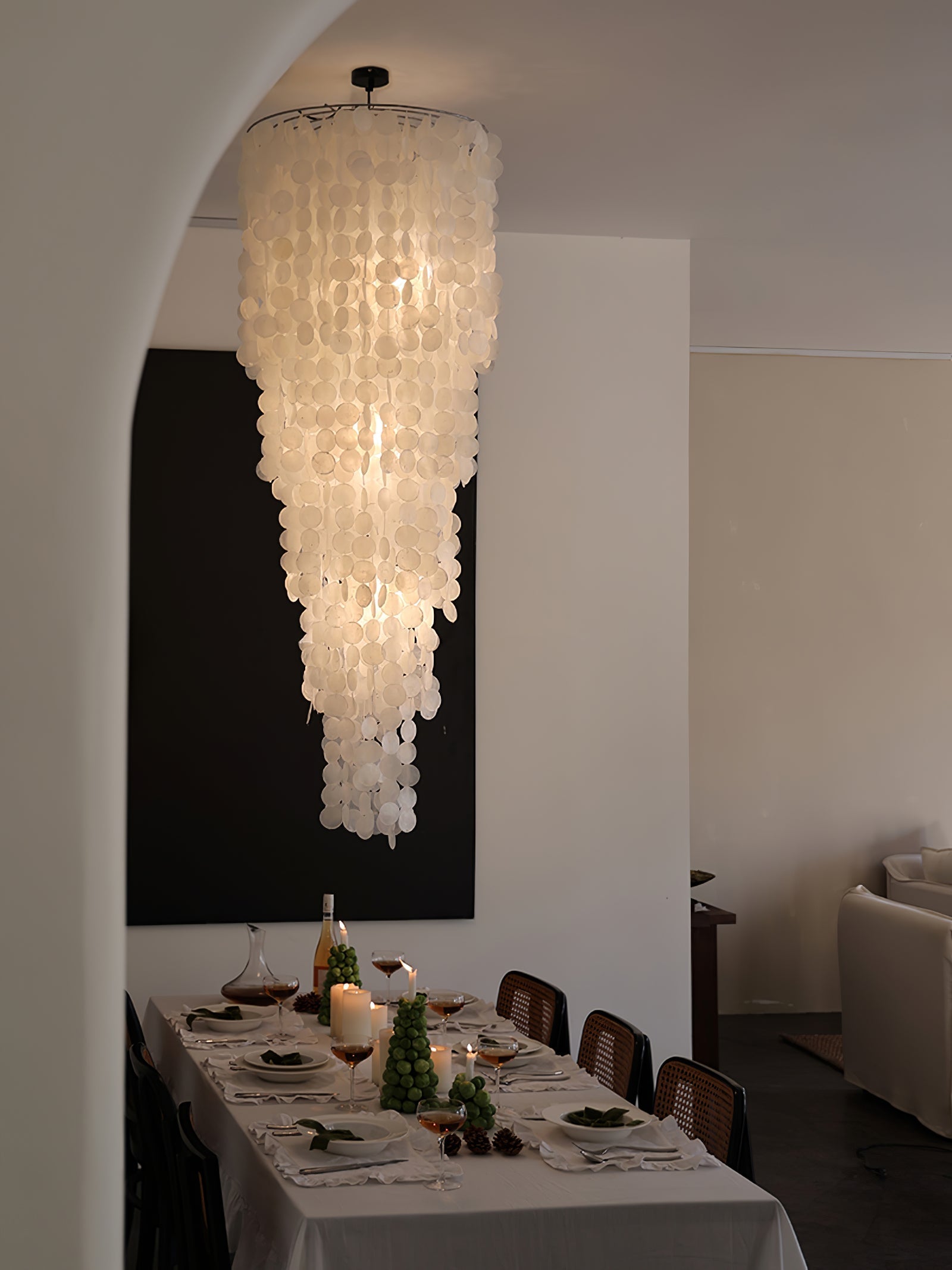 Eloryra Cascading Shell Chandelier