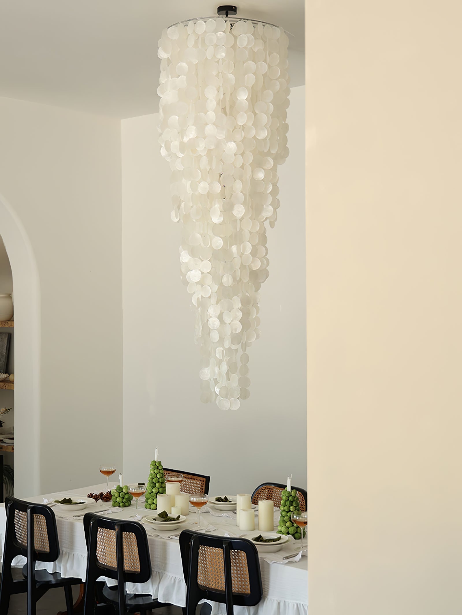 Eloryra Cascading Shell Chandelier