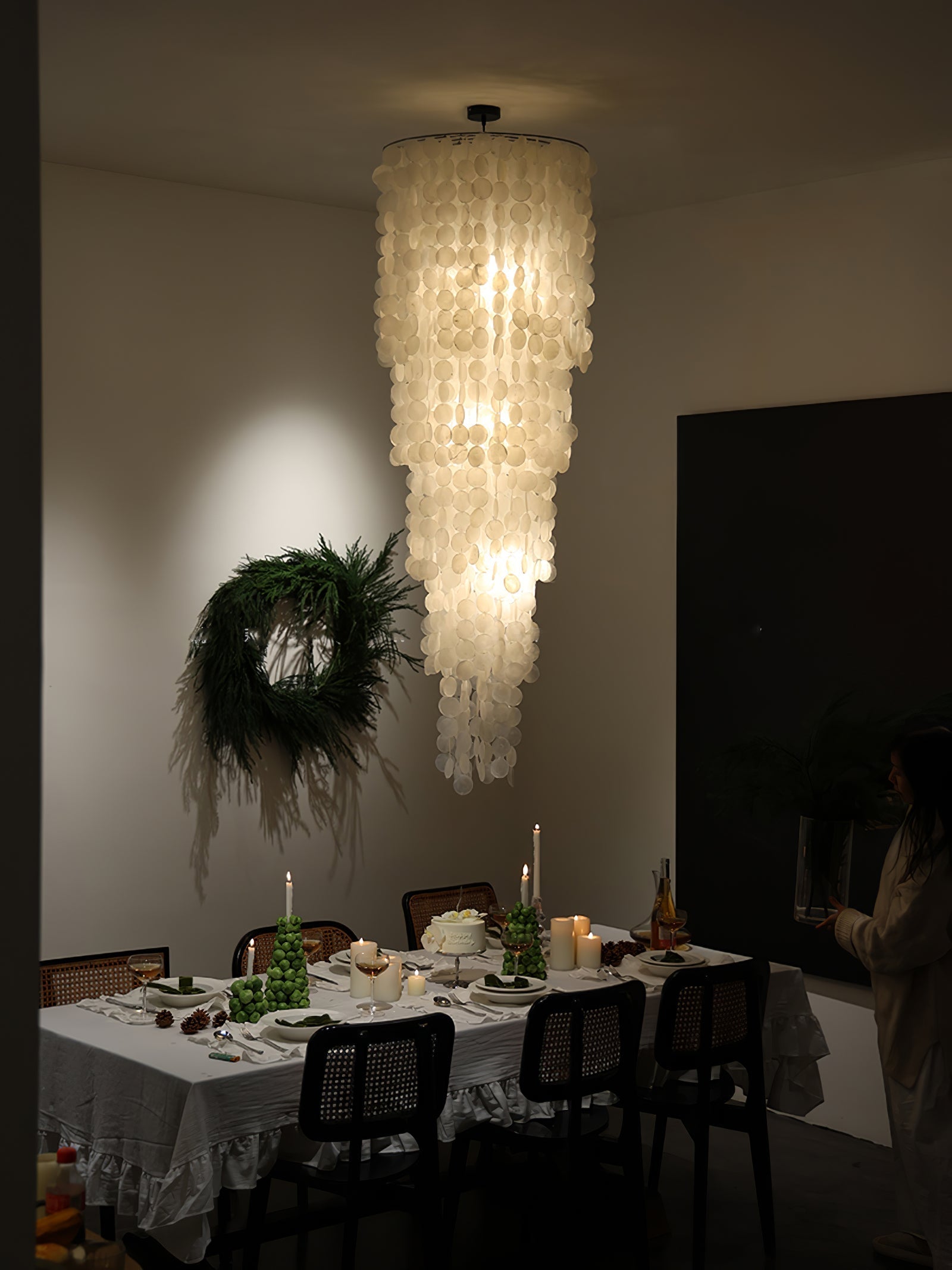 Eloryra Cascading Shell Chandelier