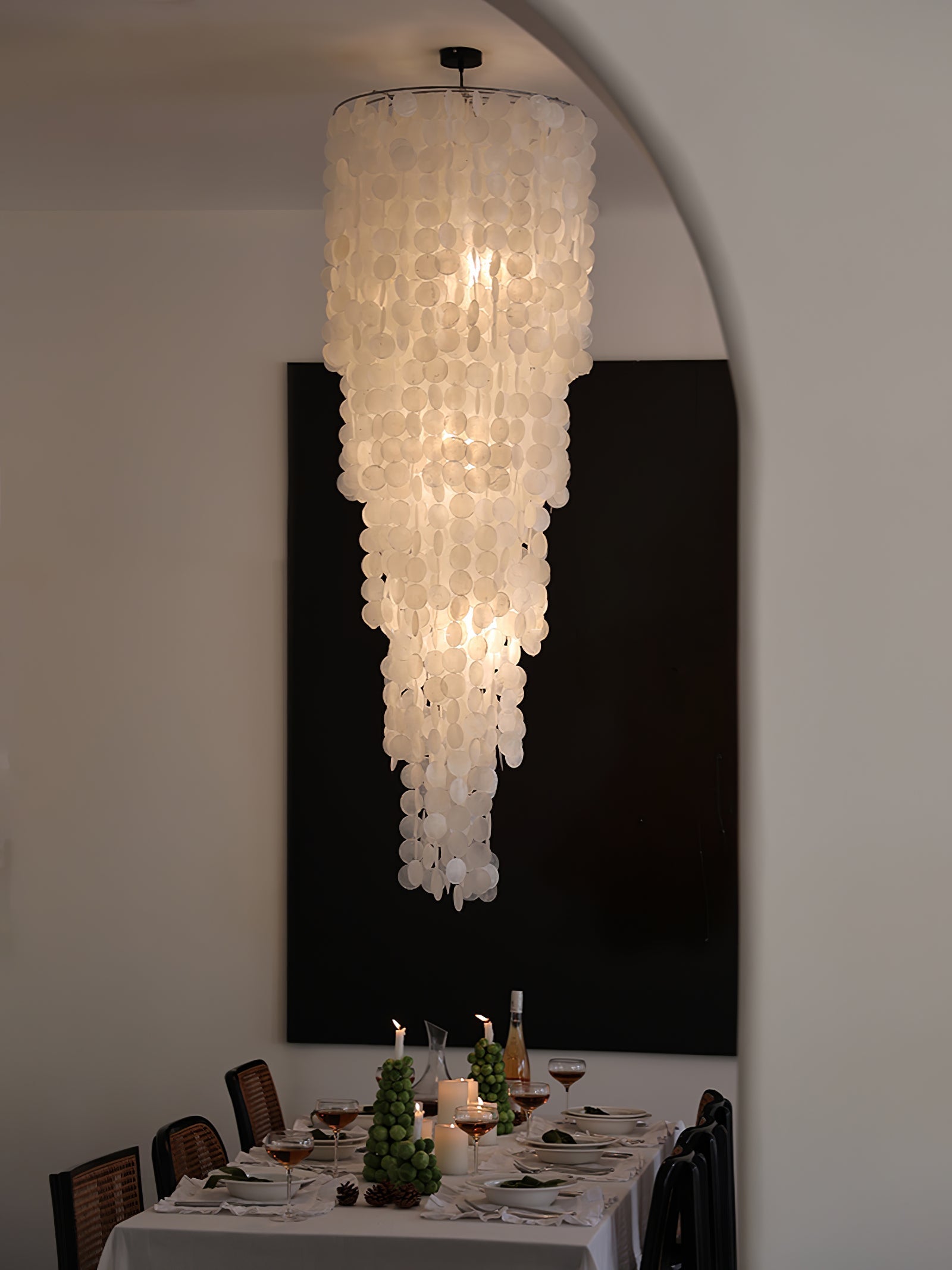 Eloryra Cascading Shell Chandelier