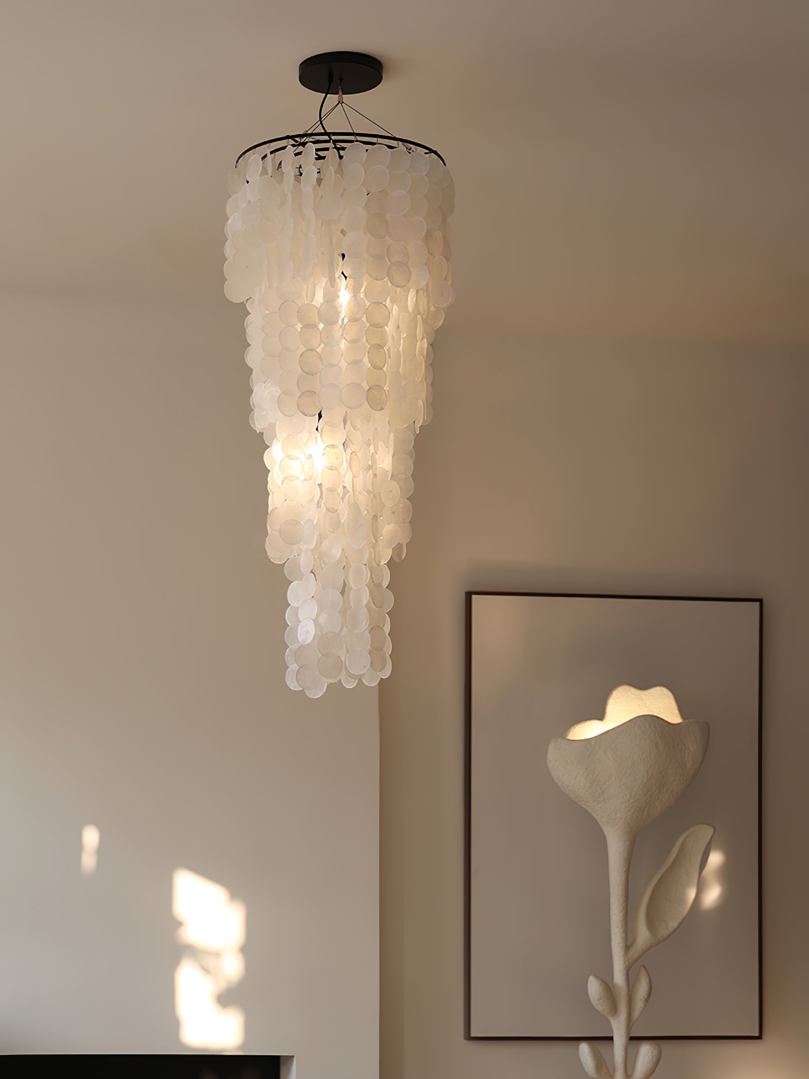 Eloryra Cascading Shell Chandelier