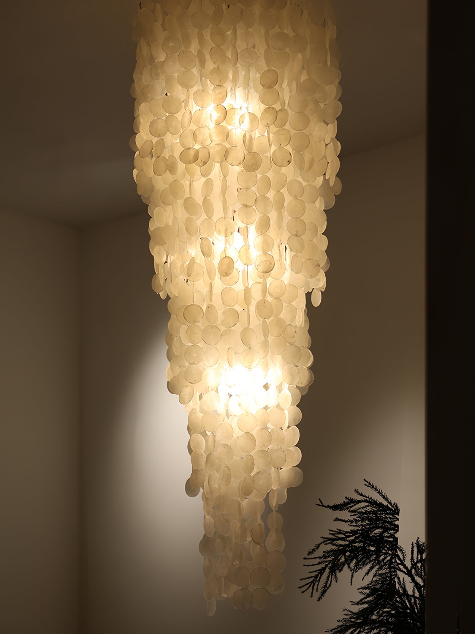 Eloryra Cascading Shell Chandelier