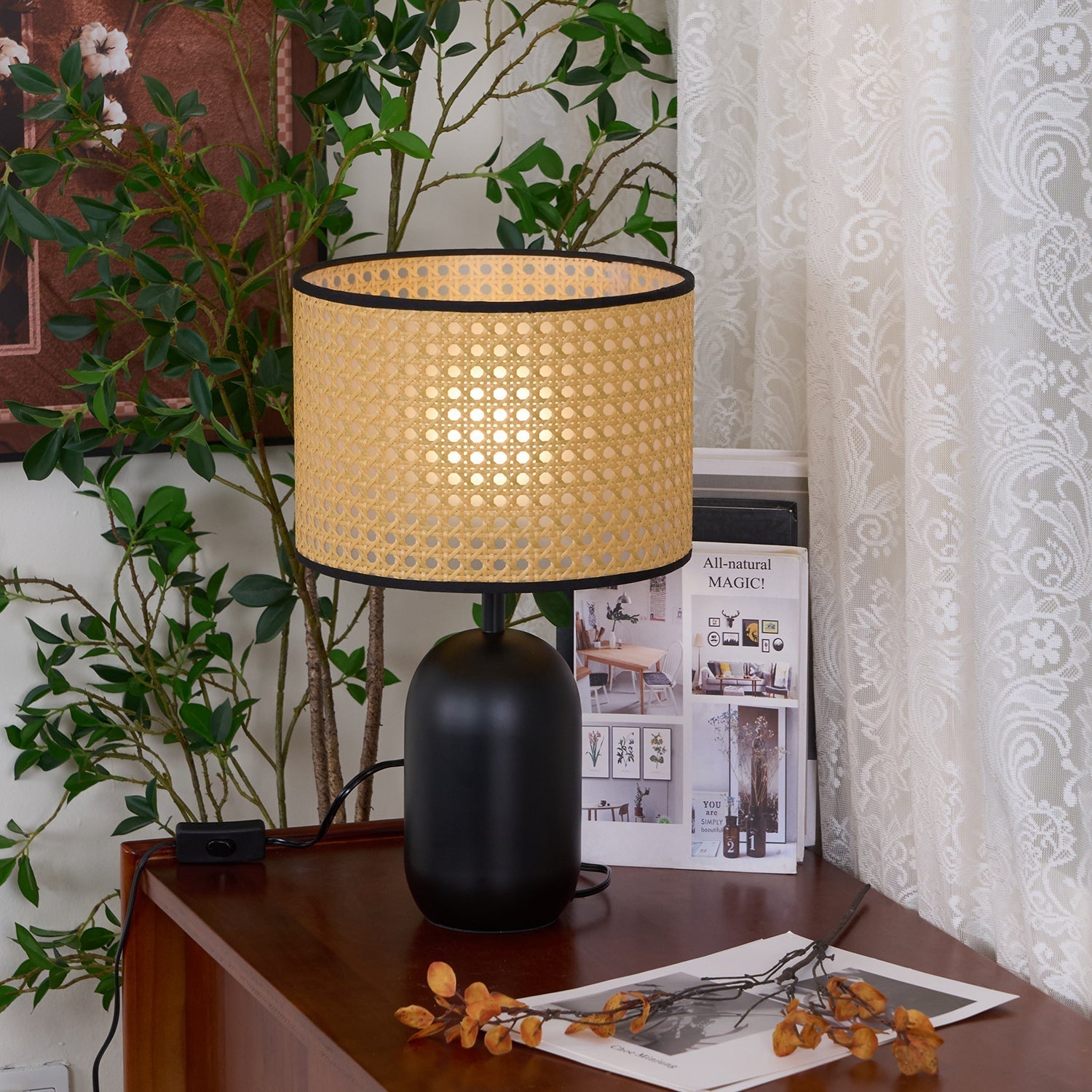 Ravarielle Modern Bamboo Table Lamp