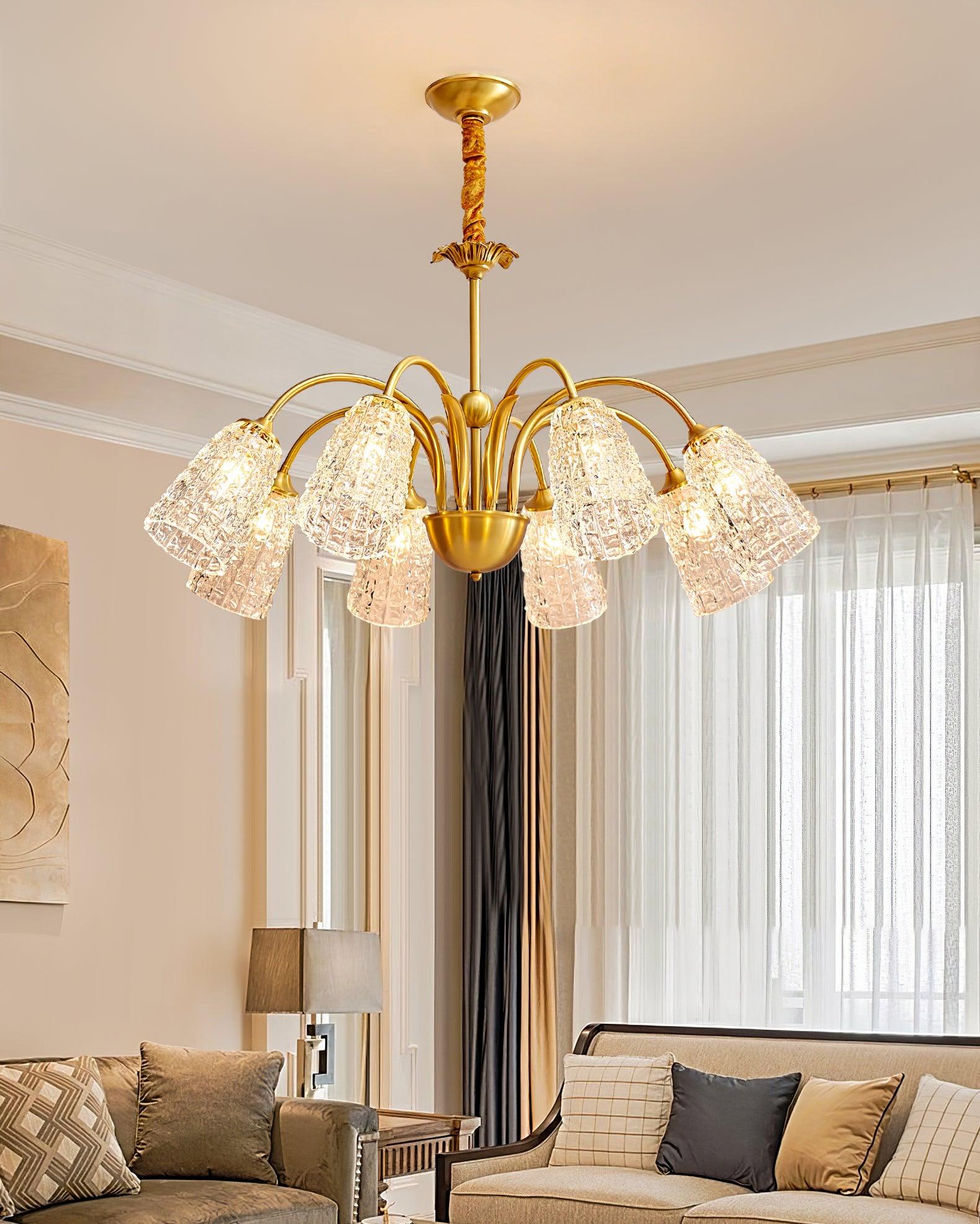 Celiella Vintage Glass Chandelier